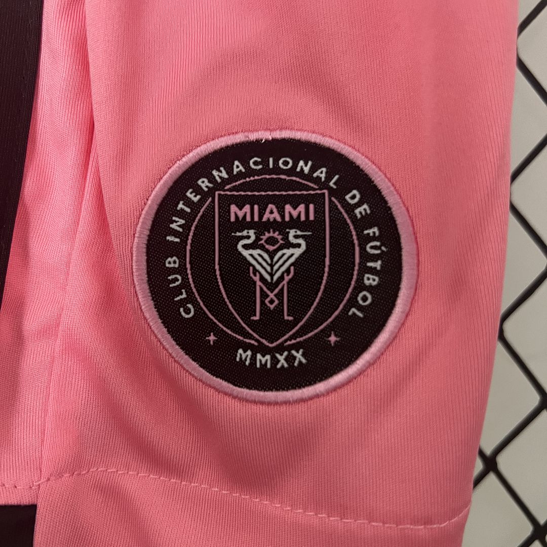 ManixJersey.com | Inter Miami 2024 Home Stadium Kids Kit -Customize Name, Number and Patch | Worldwide Shipping