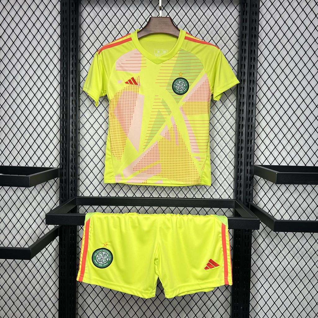 ManixJersey.com | Celtic 24-25 Green Goalkeeper Kids Kit -Customize Name, Number and Patch | Worldwide Shipping