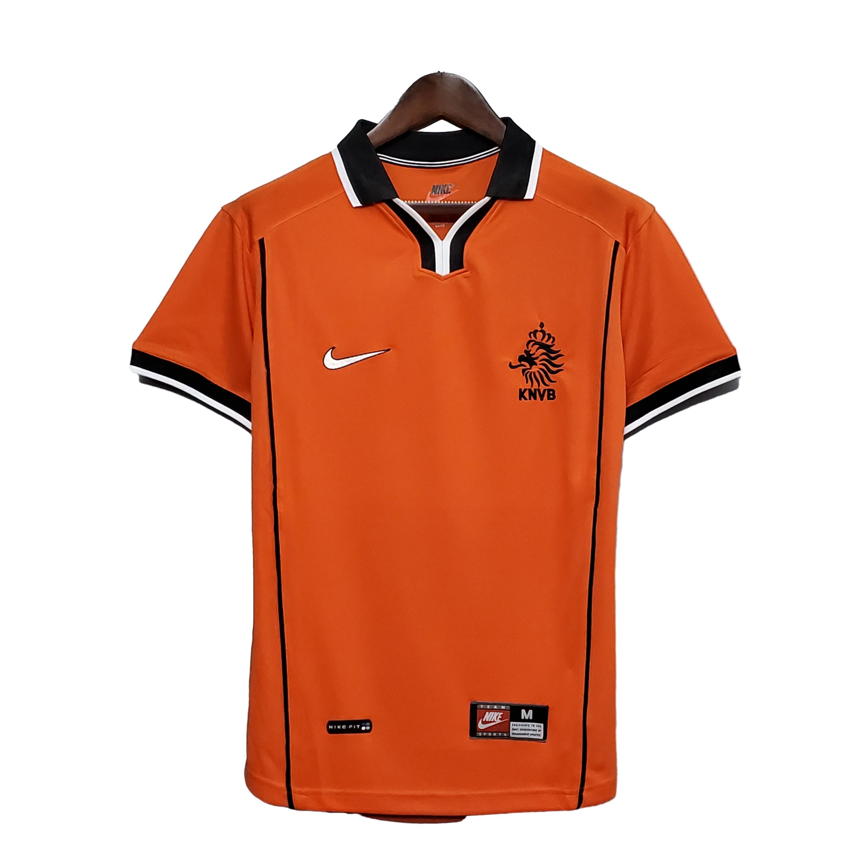 SIUjerseys-Retro Netherlands 1998 Home Stadium Jersey