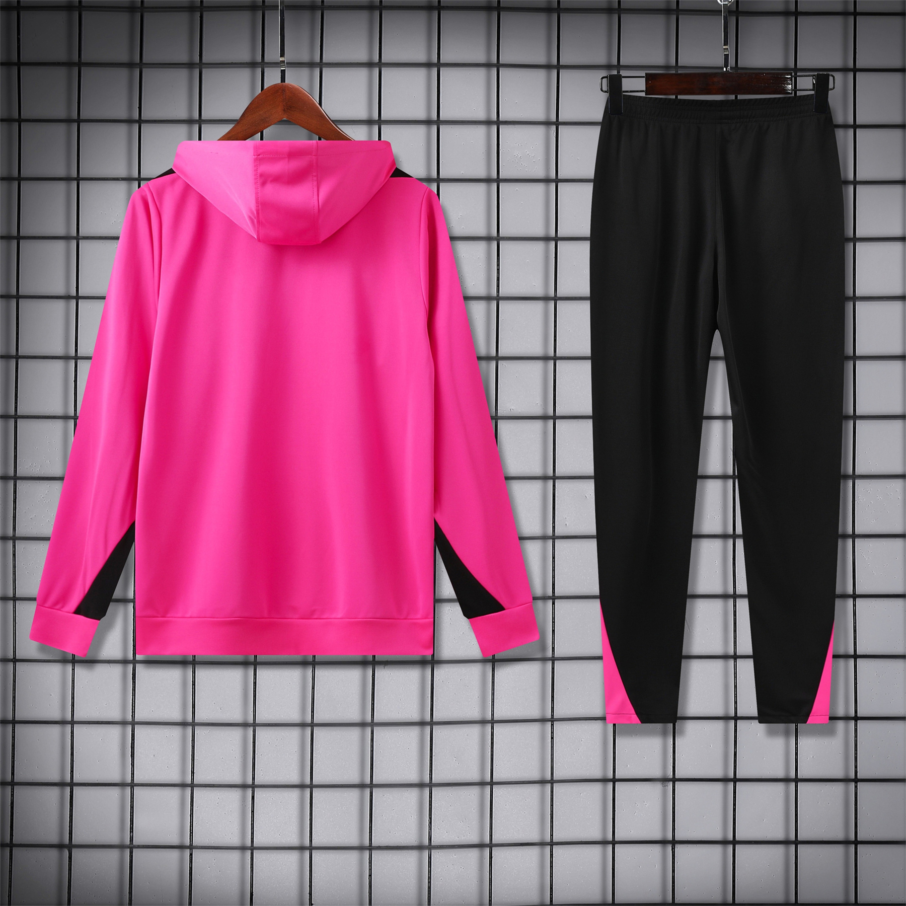 SIUjerseys-C.H.E.L.S.E.A 24-25 Training Hoodie Set - Pink Hoodie and Black Pants