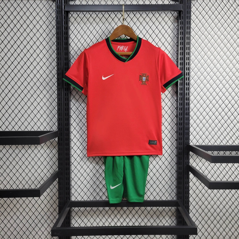 SIUjerseys-Portugal 2024 Home Stadium Kids Kit