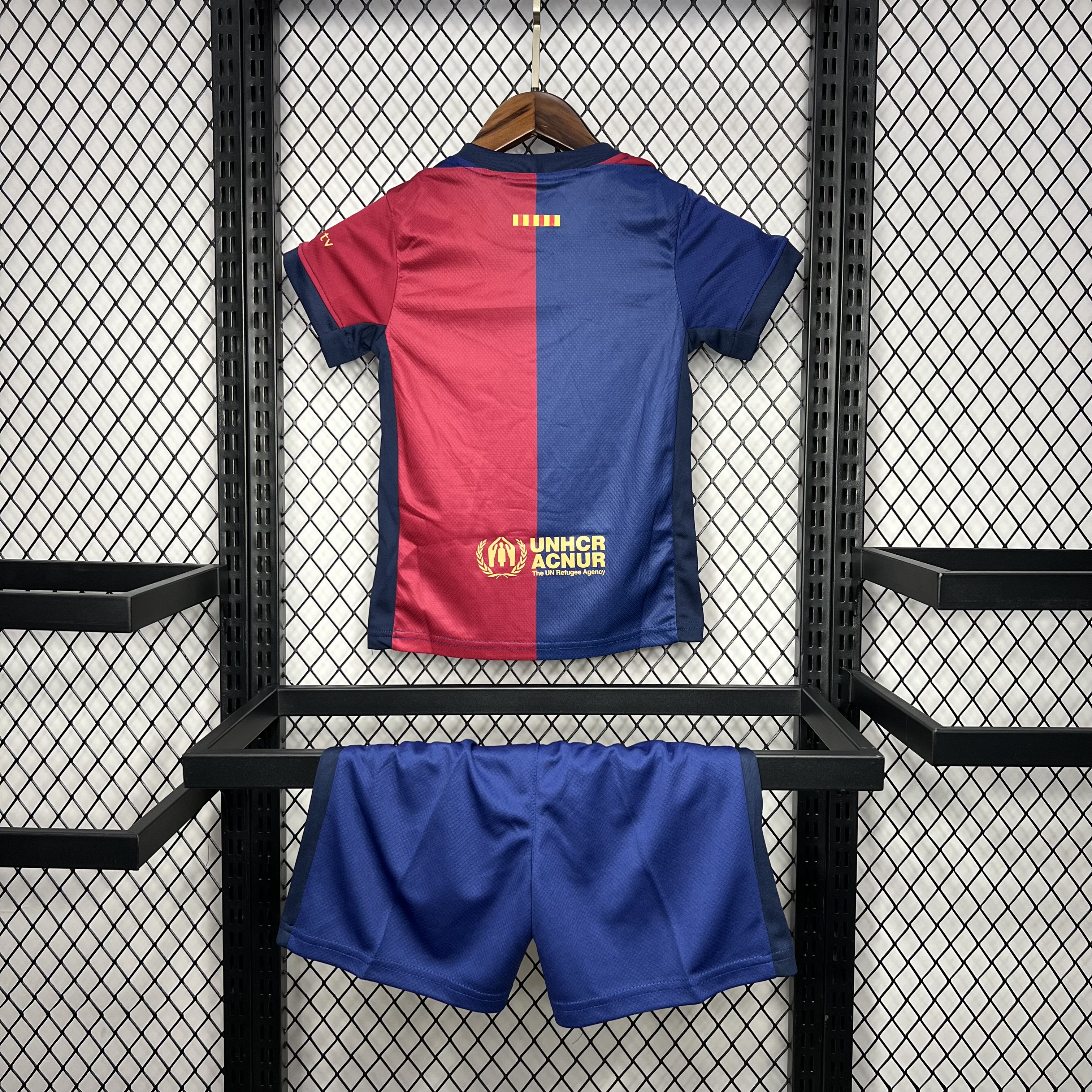 ManixJersey.com | Barcelona 24-25 Home Stadium Kids Kit -Customize Name, Number and Patch | Worldwide Shipping