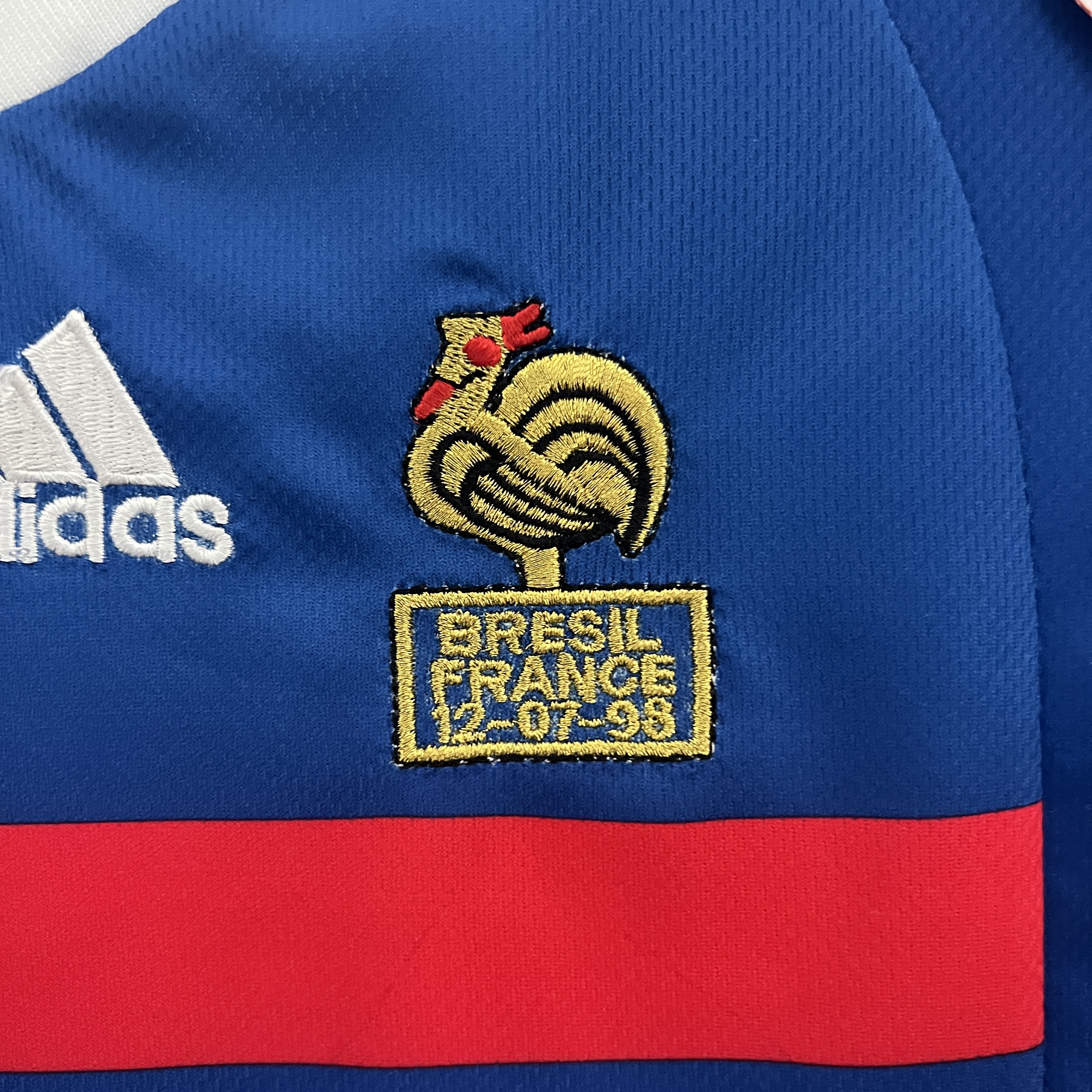 Funinjersey-Retro France 1998 Home Stadium Kids Kit