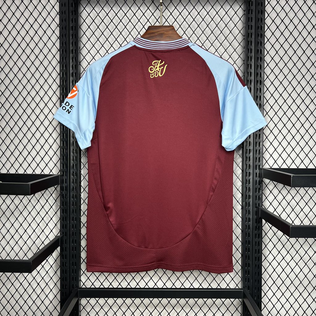 JerseysGala.com | Aston Villa 24-25 Home Stadium Jersey - Fans Version -Customize Name, Number and Patch | Worldwide Shipping
