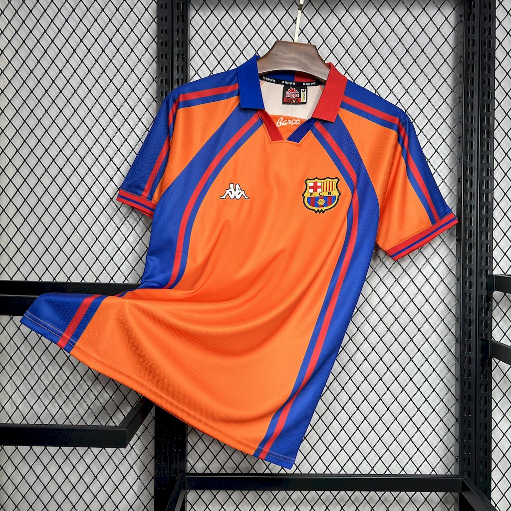 ManixJersey.com | Retro Barcelona 1997-98 European Away Jersey -Customize Name, Number and Patch | Worldwide Shipping