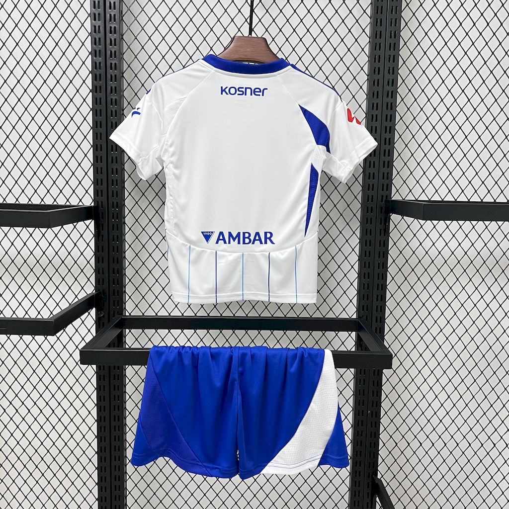 ManixJersey.com | Real Zaragoza 24-25 Home Kids Kit -Customize Name, Number and Patch | Worldwide Shipping