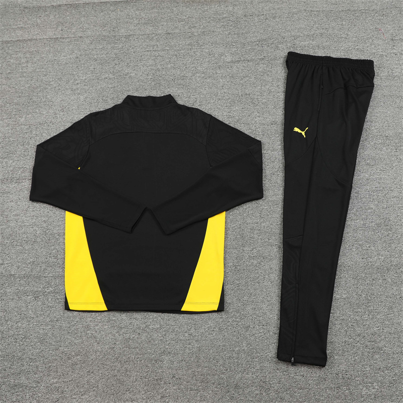 JerseysGala.com | Dortmund 24-25 Long Sleeve Training Set - Black -Customize Name, Number and Patch | Worldwide Shipping