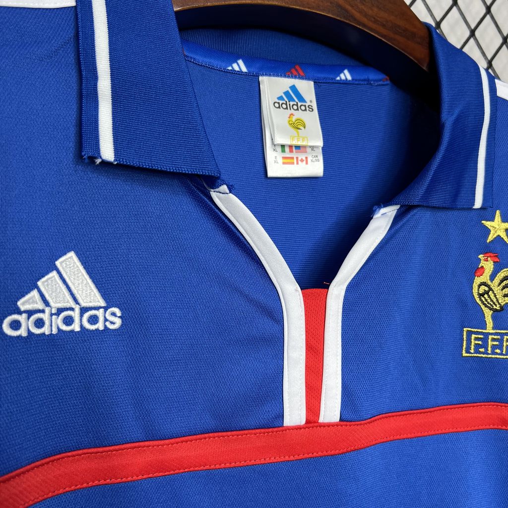 ManixJersey.com | Retro France 2000 Home Stadium Jersey -Customize Name, Number and Patch | Worldwide Shipping