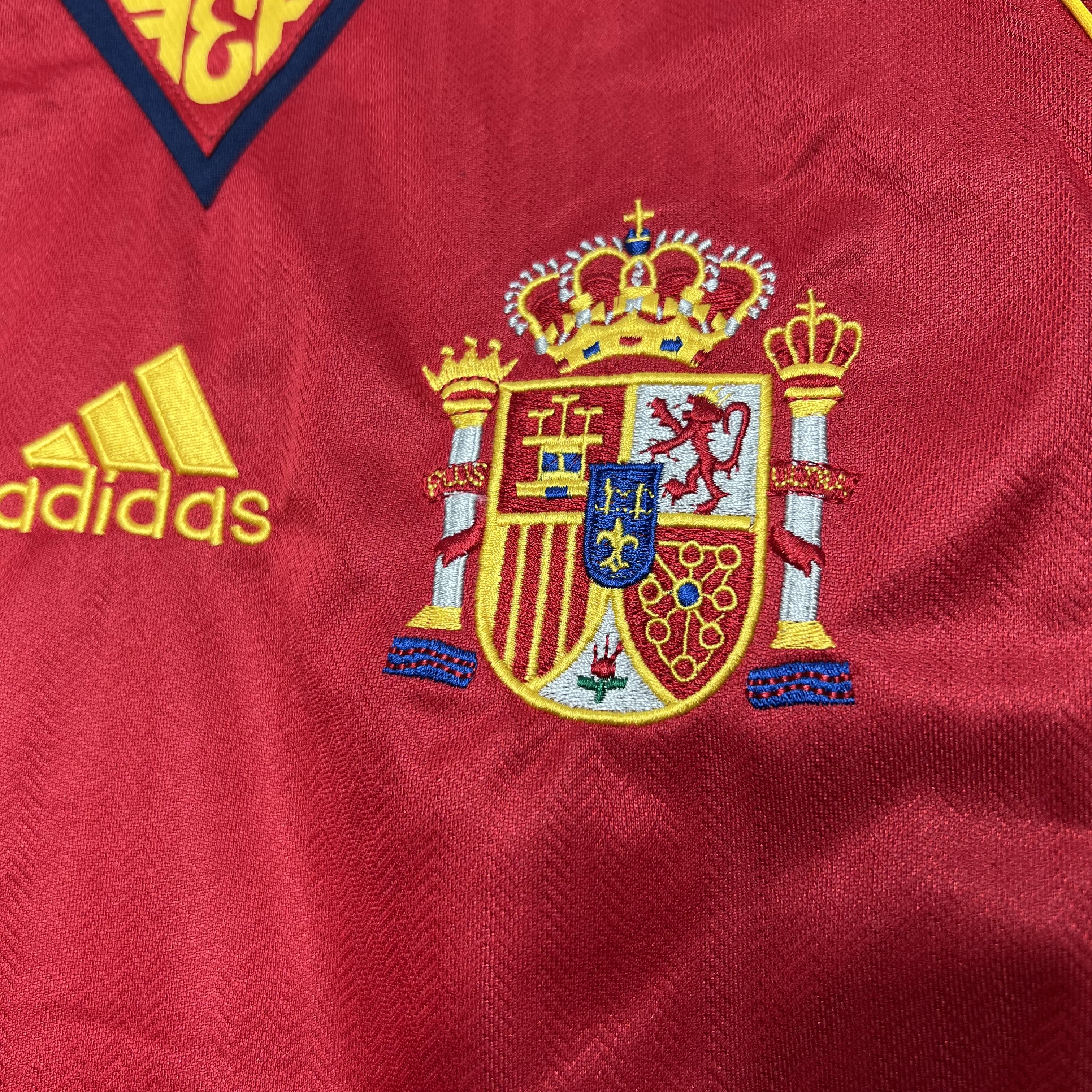 JerseysGala.com | Retro Spain 1998 Home Stadium Jersey -Customize Name, Number and Patch | Worldwide Shipping