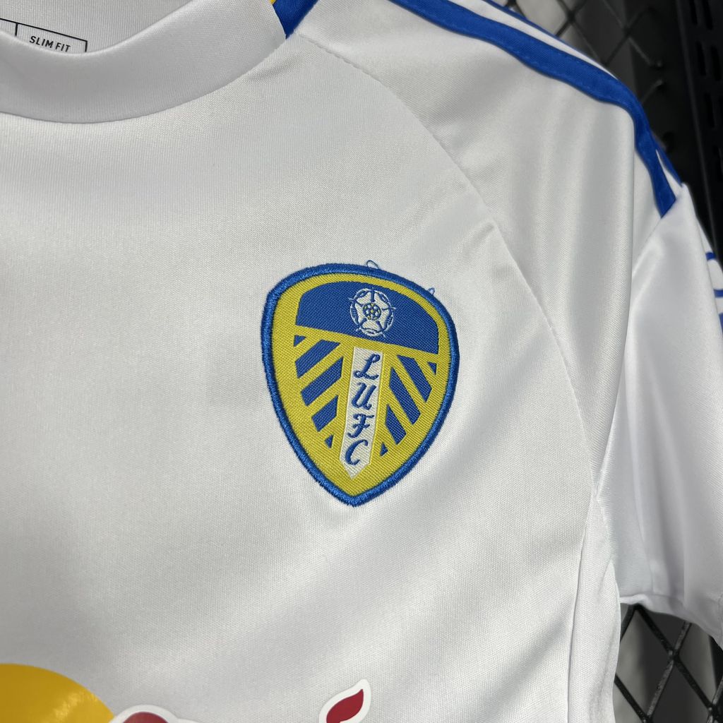 ManixJersey.com | Leeds United 24-25 Home Stadium Kids Kit -Customize Name, Number and Patch | Worldwide Shipping