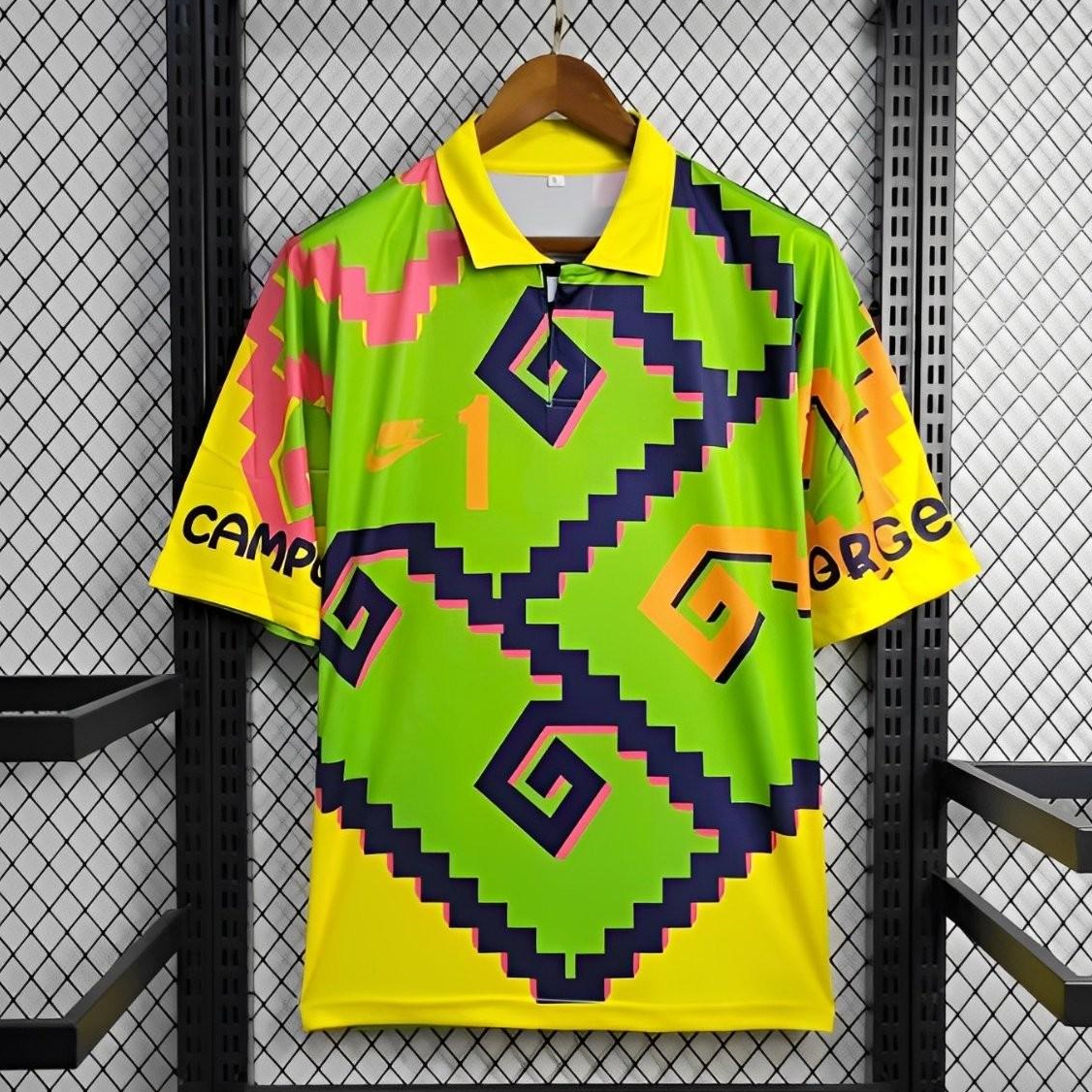 ManixJersey.com | Retro Mexico 1995 Goalkeeper Green Black Jersey -Customize Name, Number and Patch | Worldwide Shipping