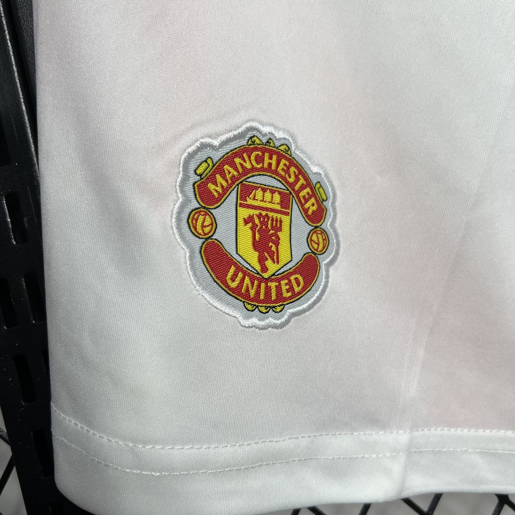 ManixJersey.com | Manchester United 24-25 Home Shorts - Fans Version -Customize Name, Number and Patch | Worldwide Shipping