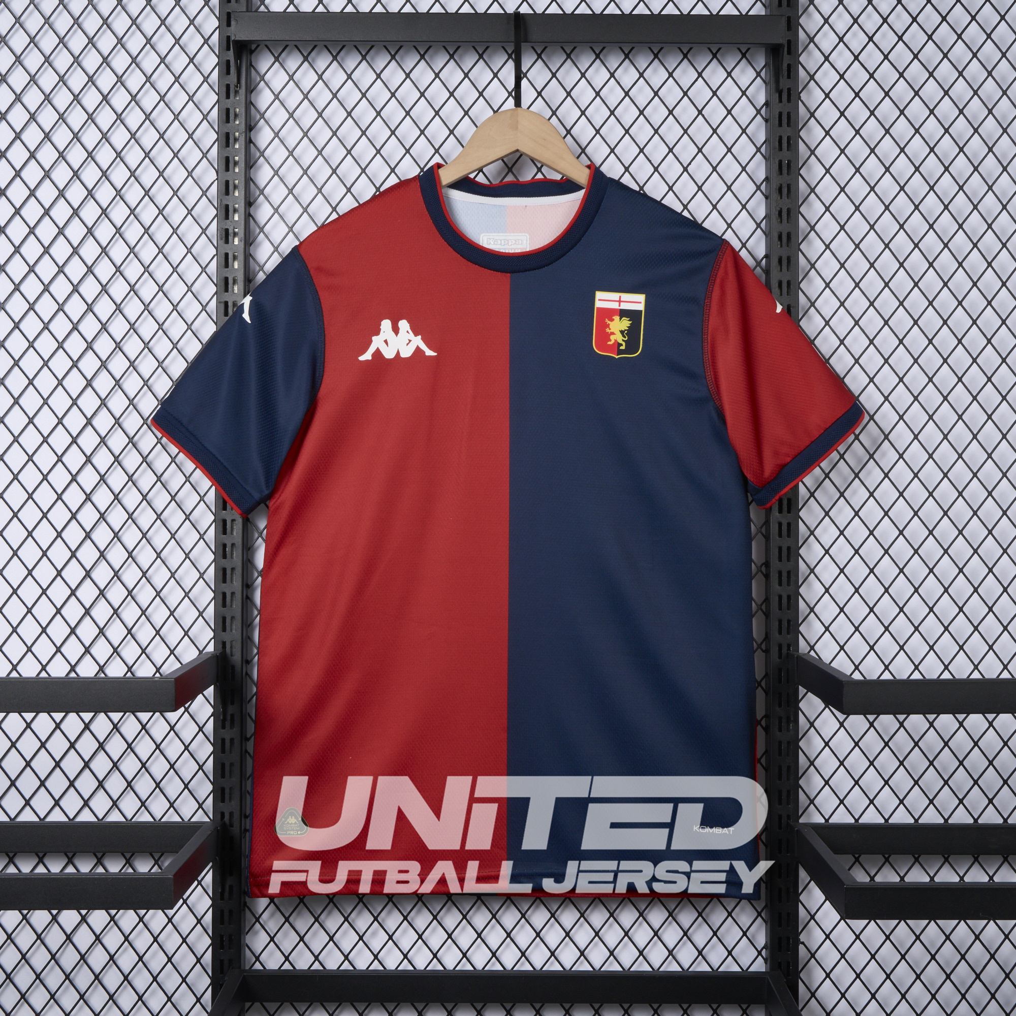 unitedfutballjersey-Genoa 24-25 Home Unsponsored Jersey - Fans Version