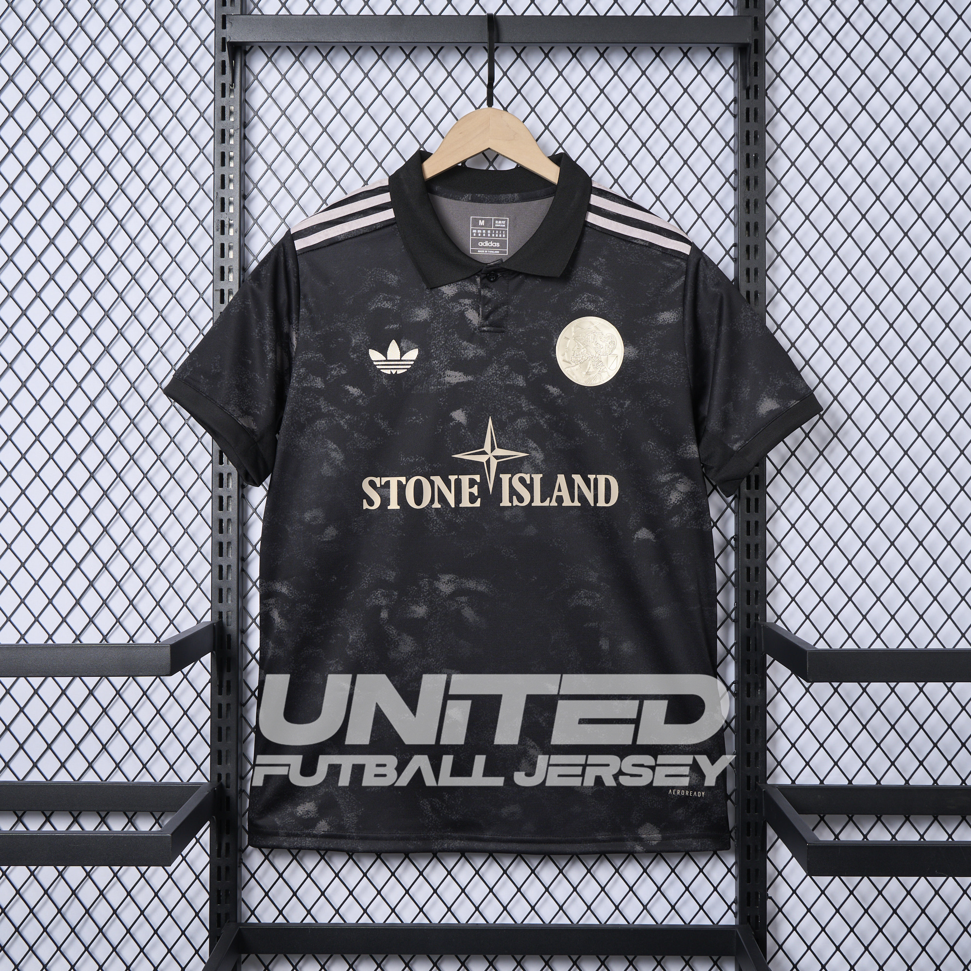 unitedfutballjersey-Ajax 24-25 Stone Island Co-brand Jersey - Fans Version
