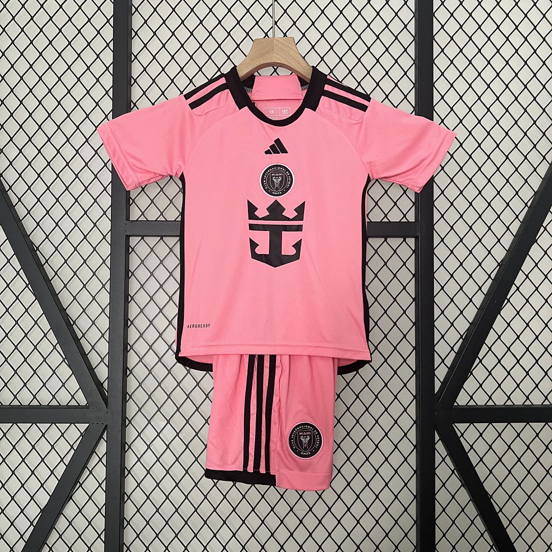 ManixJersey.com | Inter Miami 2024 Home Stadium Kids Kit -Customize Name, Number and Patch | Worldwide Shipping