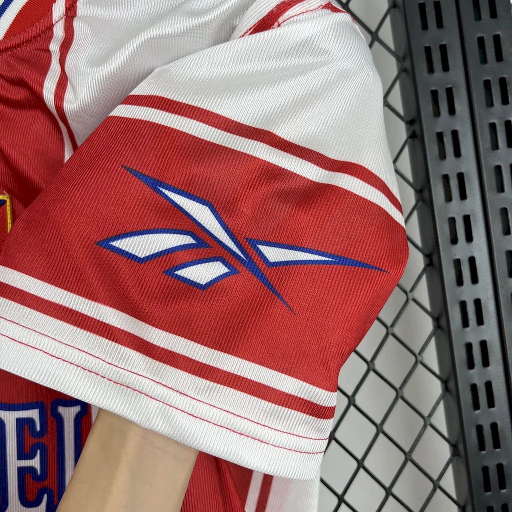 JerseysGala.com | Retro Atletico Madrid 1999-00 Home Jersey with La Liga Patch -Customize Name, Number and Patch | Worldwide Shipping