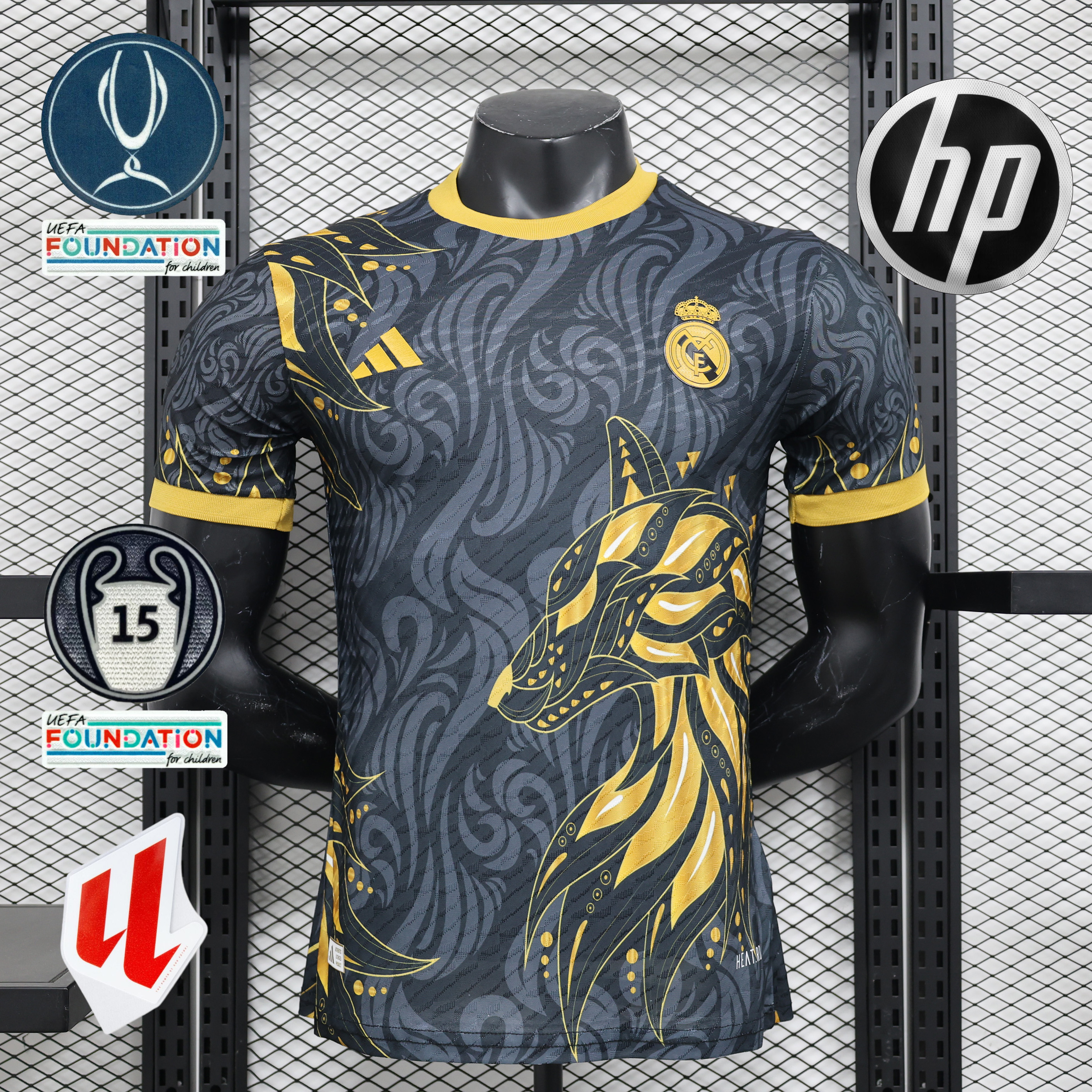 JerseysGala.com | Real Madrid 24-25 Black Yellow Special Edition Jersey - Player Version -Customize Name, Number and Patch | Worldwide Shipping