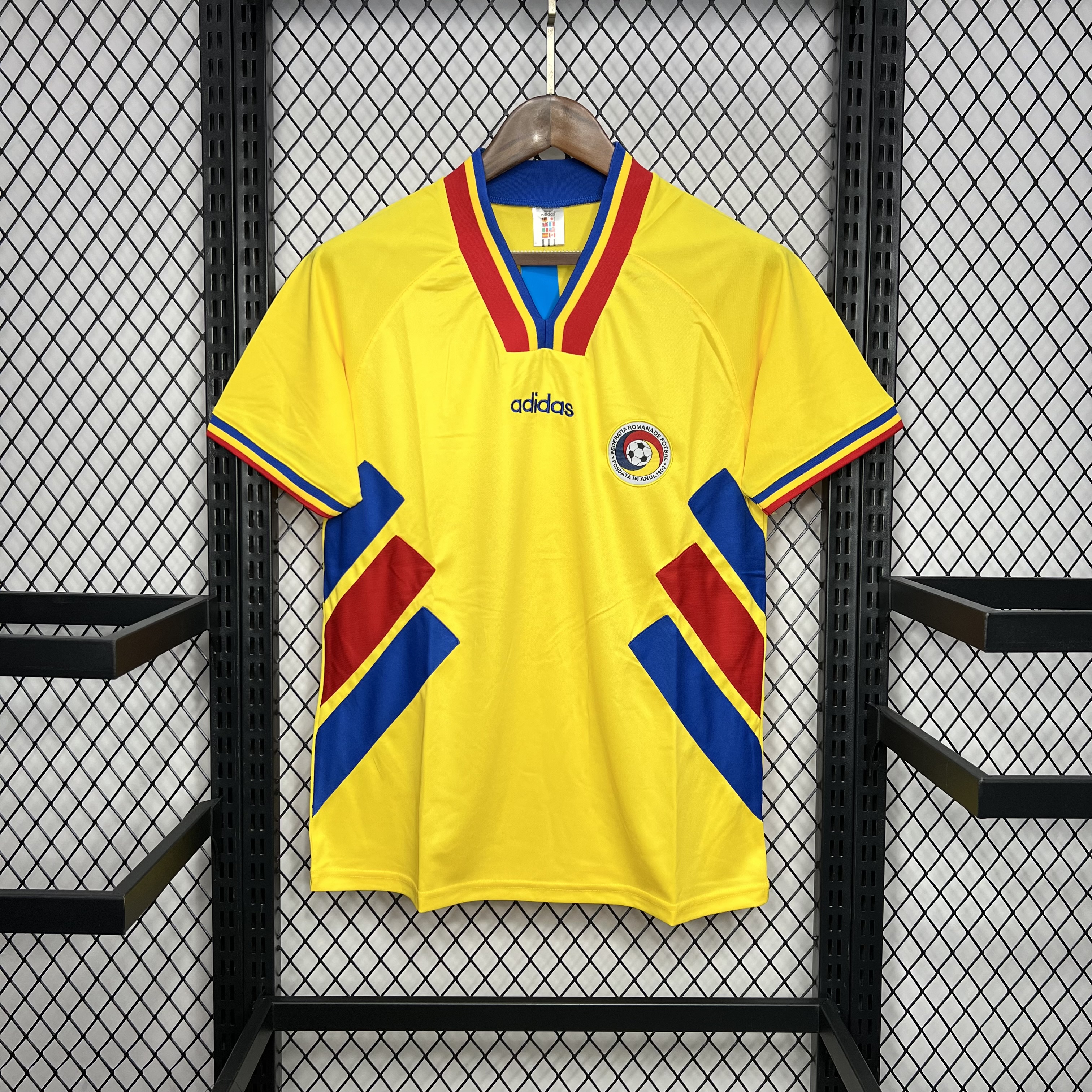 ManixJersey.com | Retro Romania 1994 Home Stadium Jersey -Customize Name, Number and Patch | Worldwide Shipping