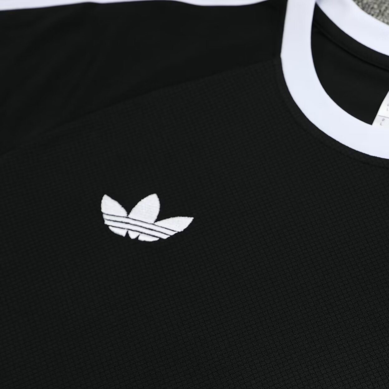 unitedfutballjersey-Germany 2024 Originals 3-Stripes Short-Sleeve Training Set - Black