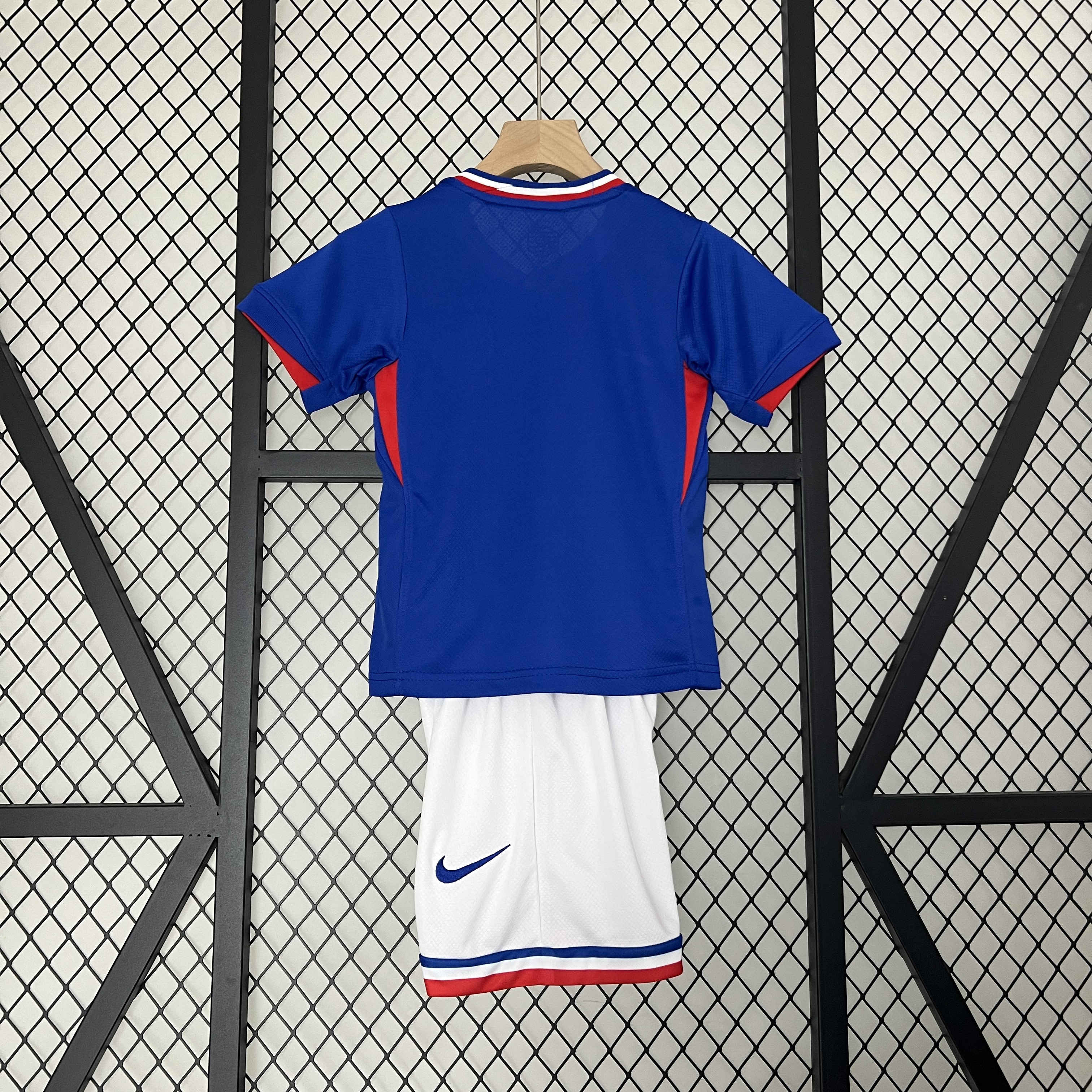 ManixJersey.com | France 2024 Home Stadium Kids Kit -Customize Name, Number and Patch | Worldwide Shipping