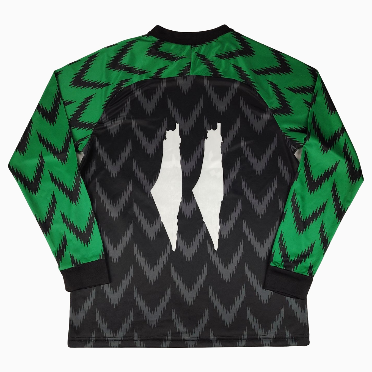 JerseysGala.com | FC Palestina 24-25 Black and Green Arrow Pattern Long Sleeve Jersey with Arabic and Pattern -Customize Name, Number and Patch | Worldwide Shipping
