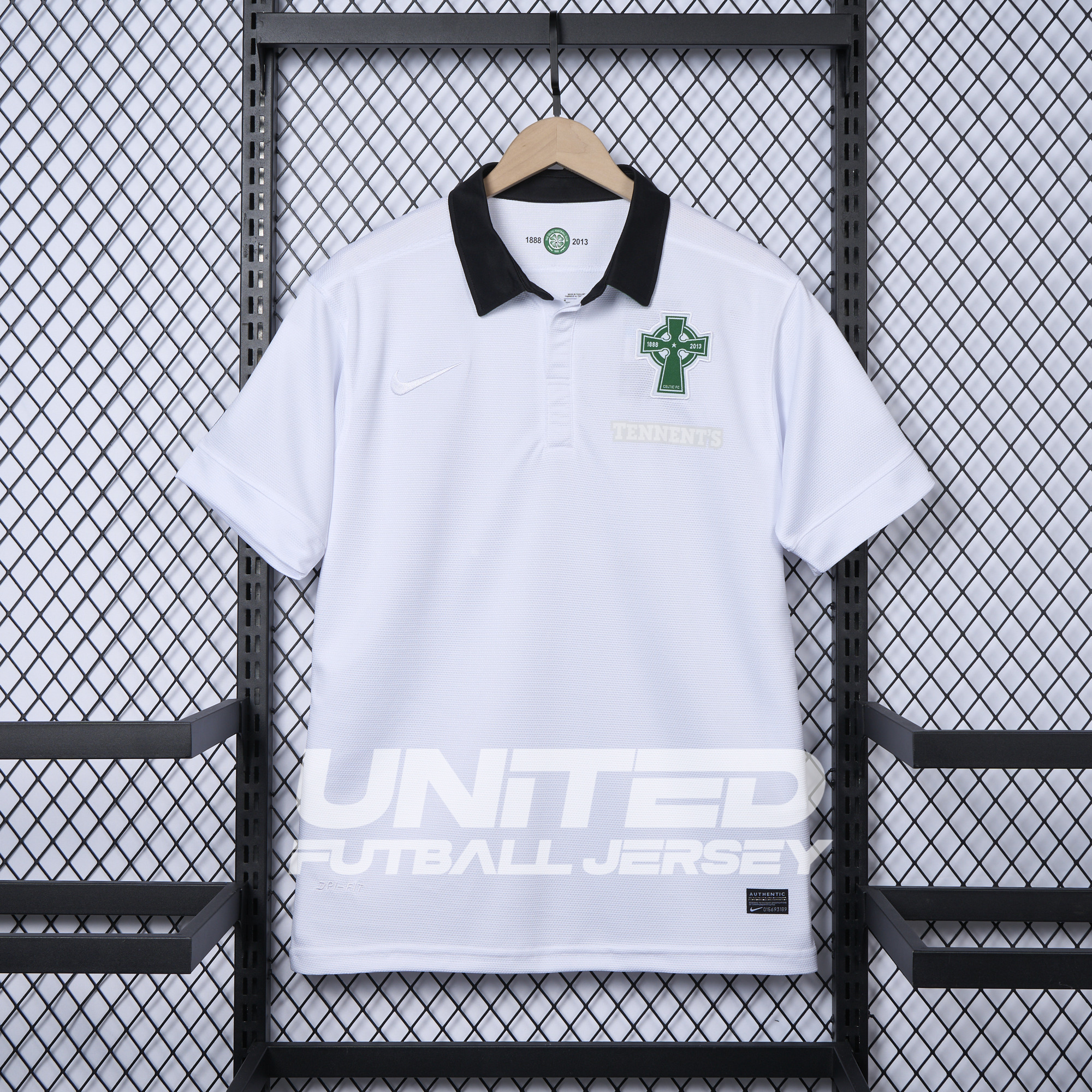 foot-Retro Celtic 2012-13 Third 125th Anniversary White POLO Shirt