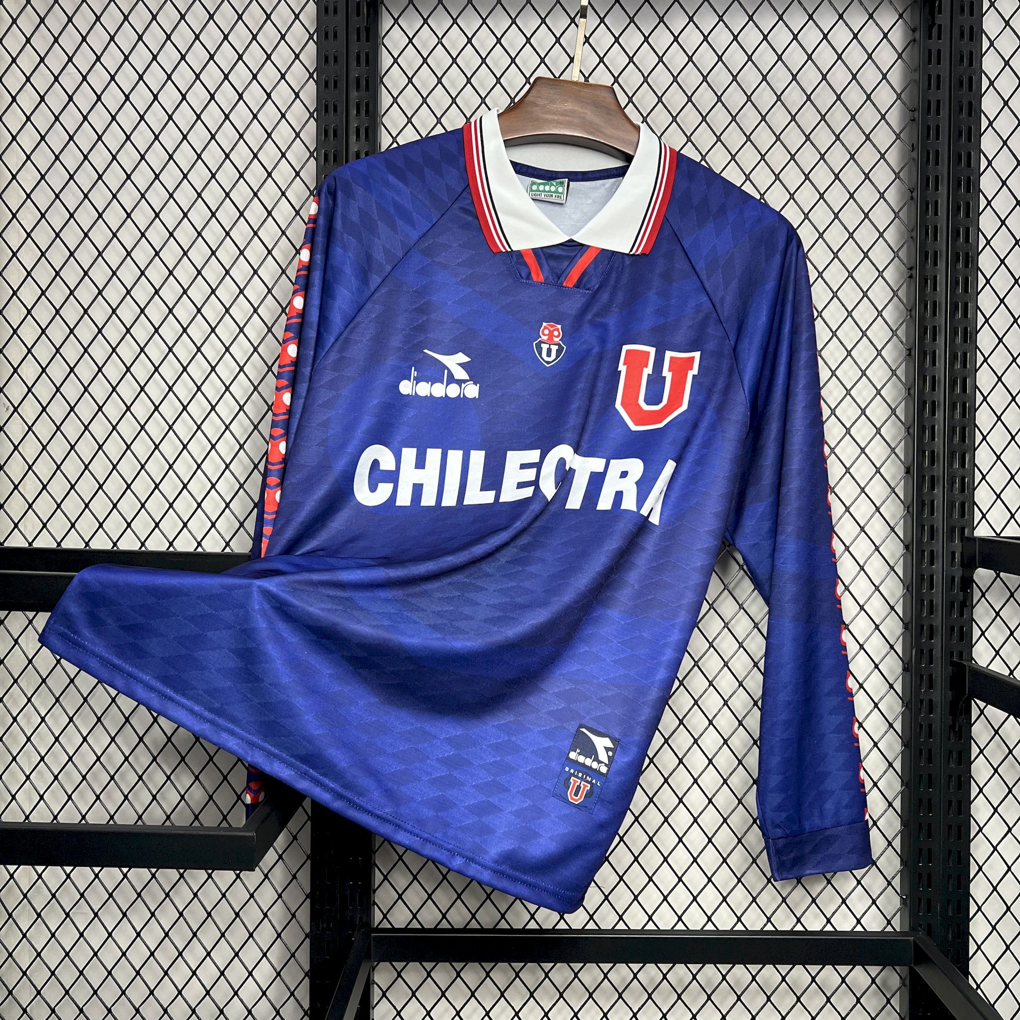 SIUjerseys-Retro Universidad De Chile 1996 Home Long Sleeve Jersey