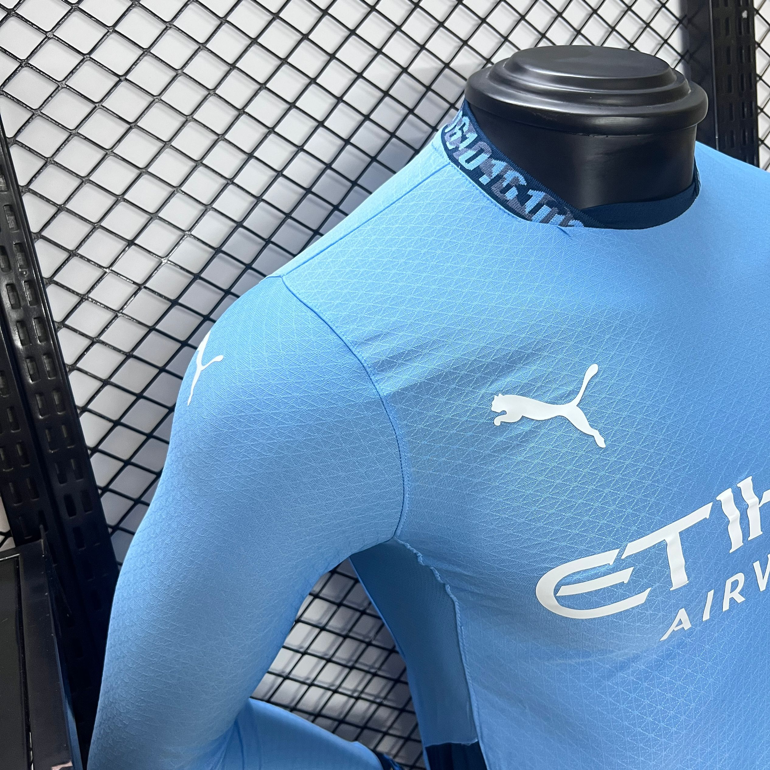 ManixJersey.com | Manchester City 24-25 Home Long Sleeve Jersey - Player Version -Customize Name, Number and Patch | Worldwide Shipping