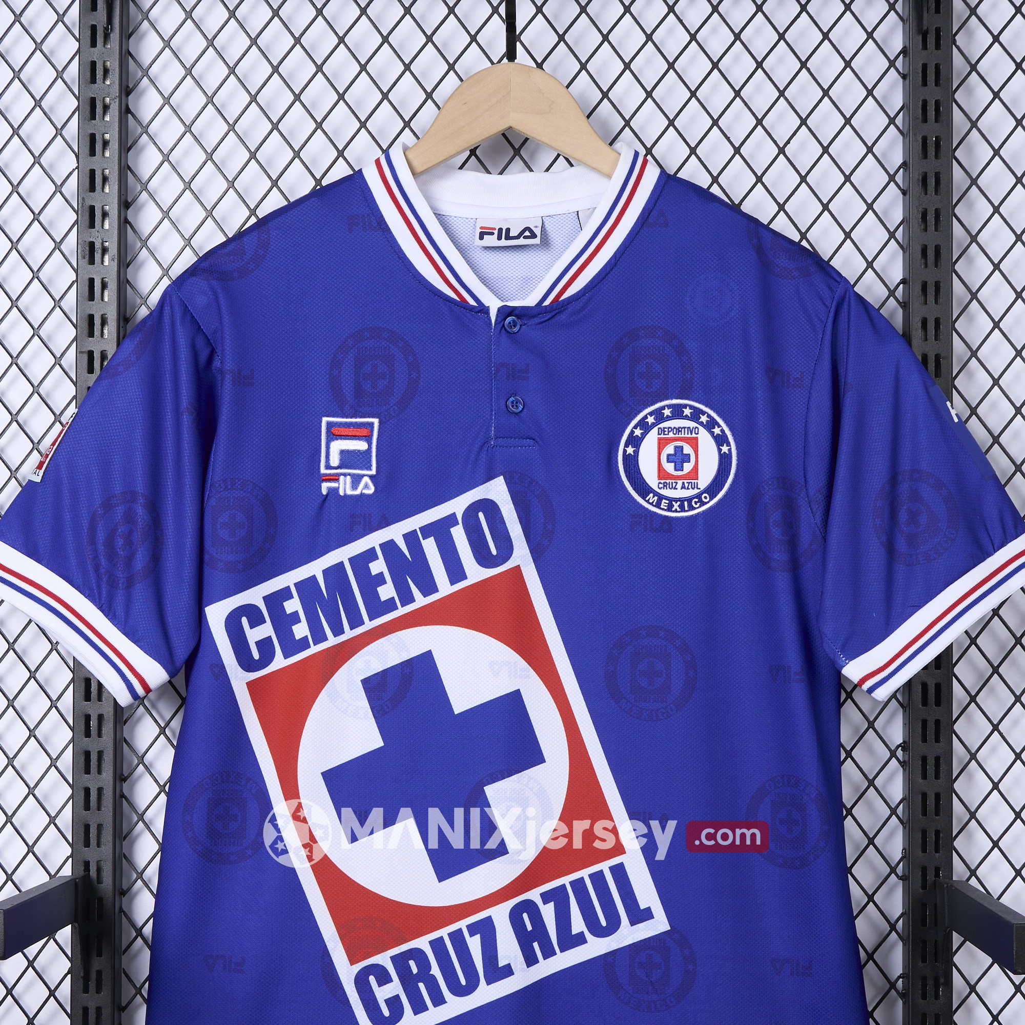 ManixJersey.com | Retro Cruz Azul 1998-99 Home Stadium Jersey - Fans Version -Customize Name, Number and Patch | Worldwide Shipping
