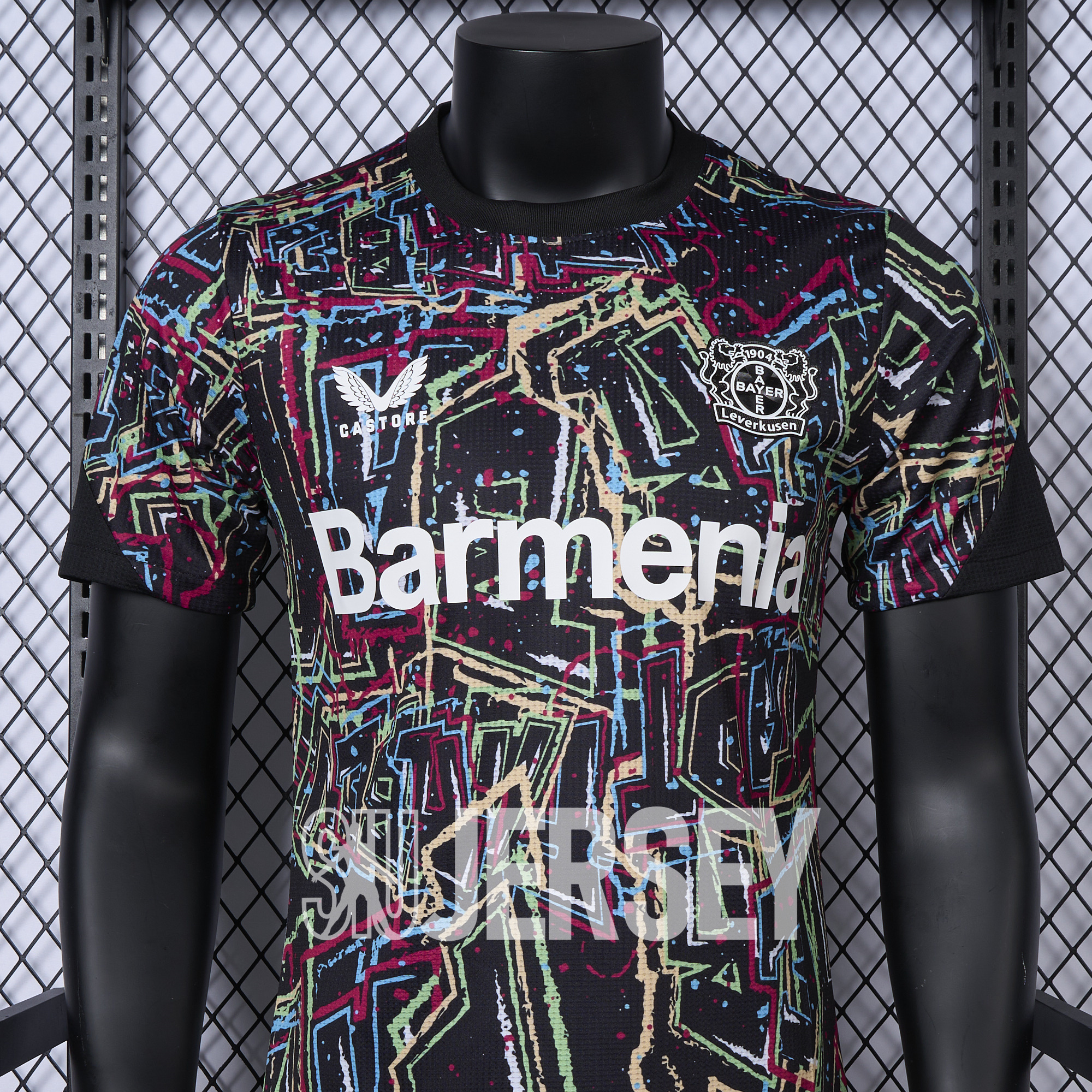 SIUjerseys-Bayer 04 Leverkusen 24-25 Black Graffiti Special Edition Jersey - Player Version