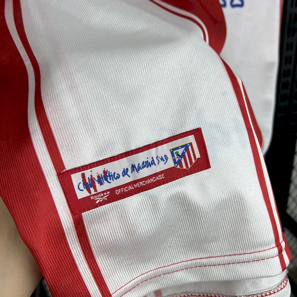 JerseysGala.com | Retro Atletico Madrid 1999-00 Home Jersey with La Liga Patch -Customize Name, Number and Patch | Worldwide Shipping