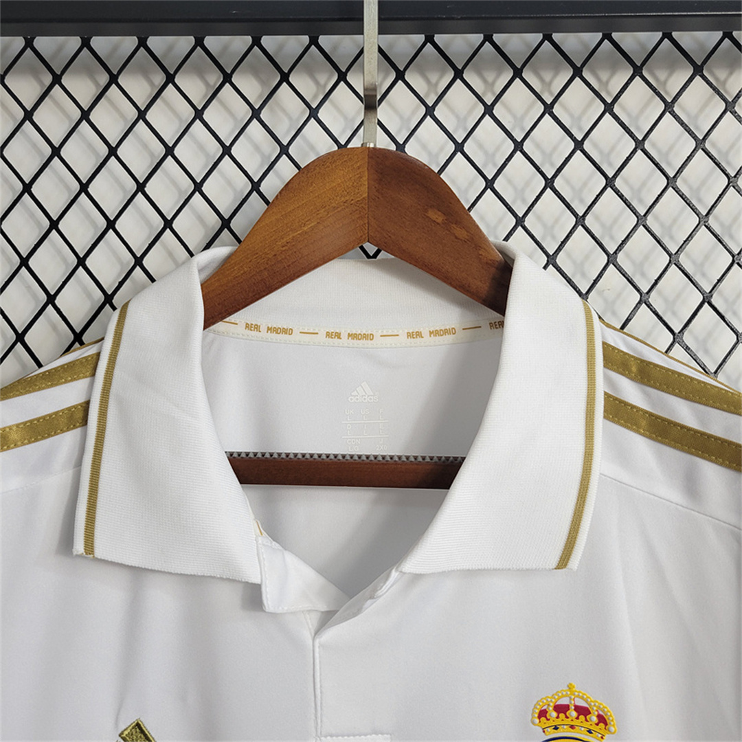 JerseysGala.com | Real Madrid Retro 11-12 Home Long Sleeve Jersey -Customize Name, Number and Patch | Worldwide Shipping