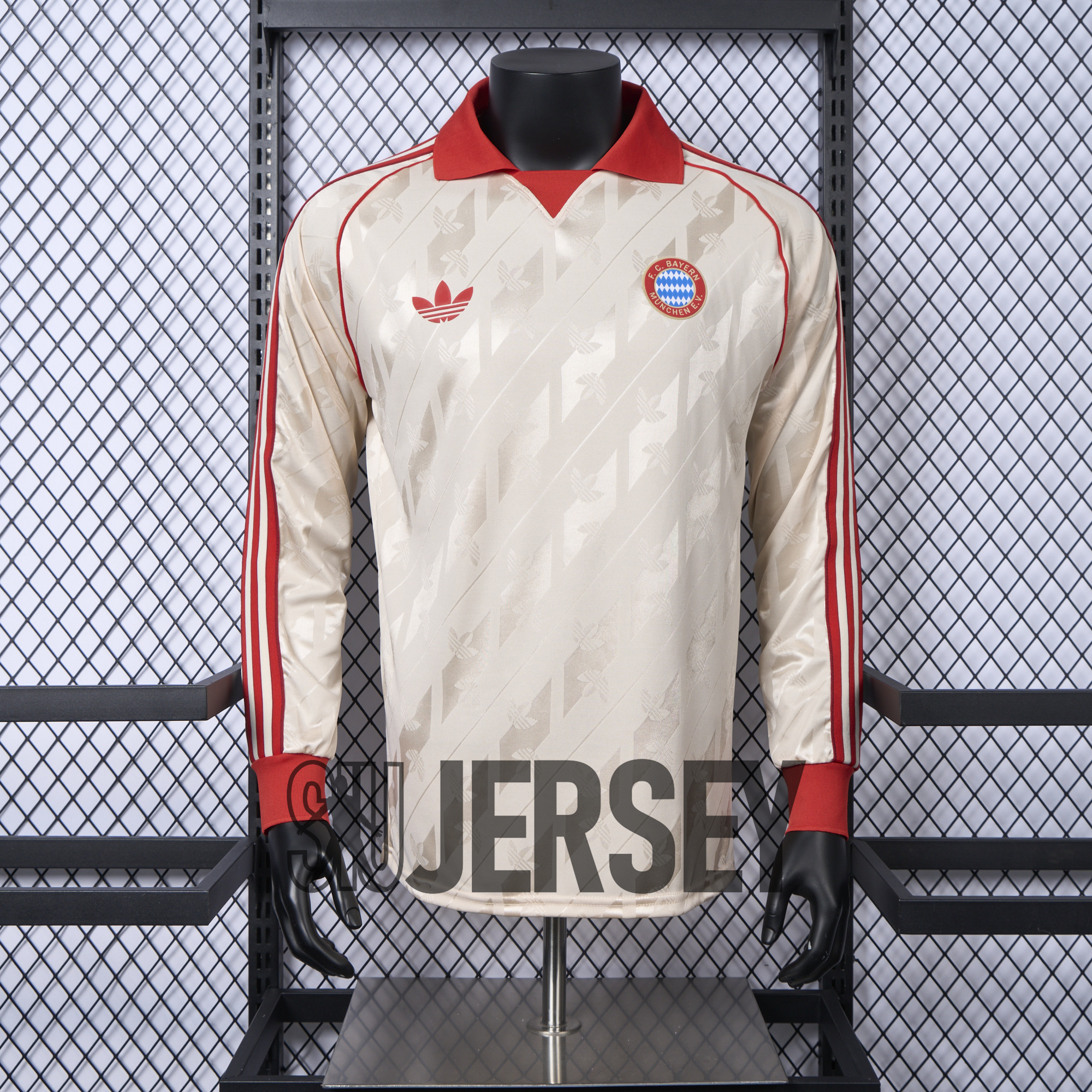 SIUjerseys-Bayern Munich 24-25 Originals LFSTLR Long Sleeve Off White Jersey - Player Version