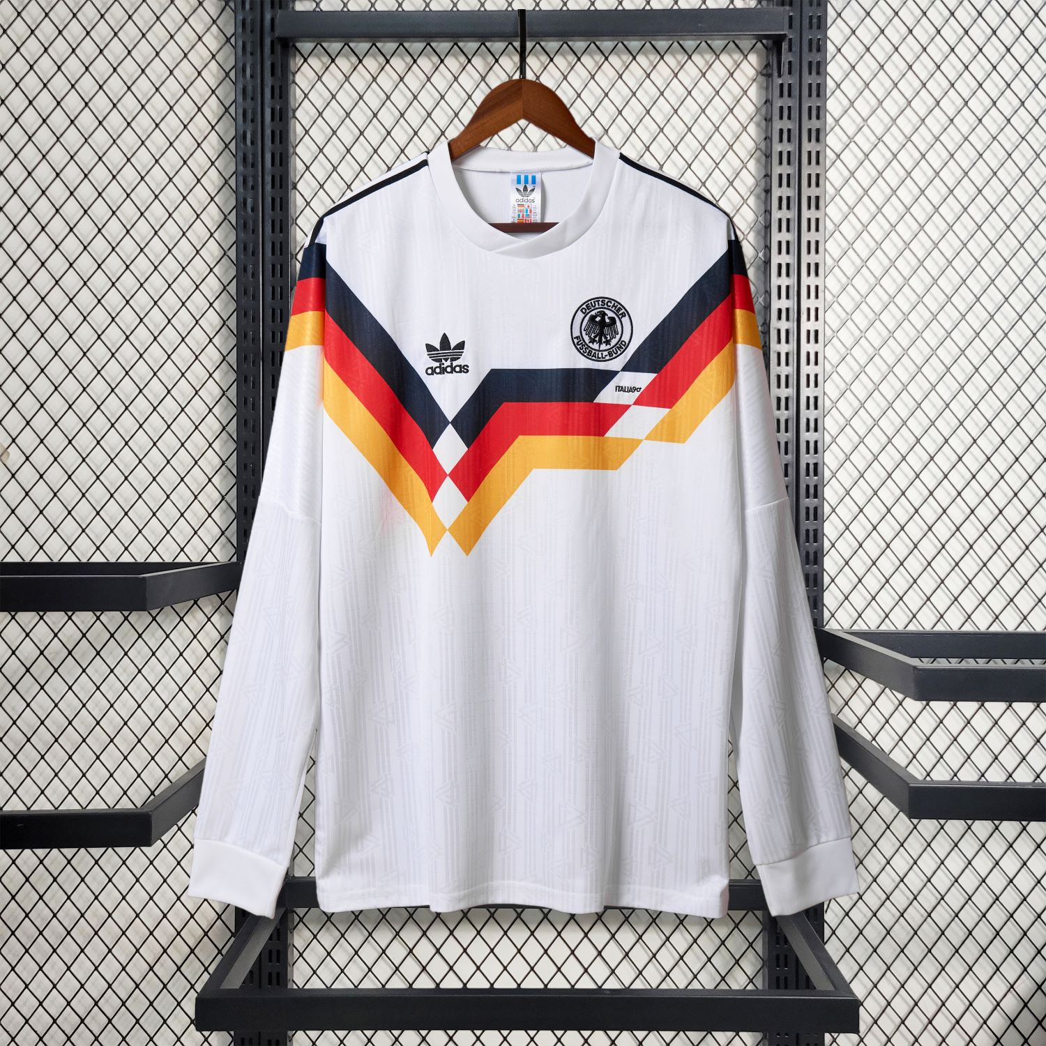 Retro Germany 1990 Home Long Sleeve Jersey:football jersey mysite: unitedjerseyfootball 邓江浪:football