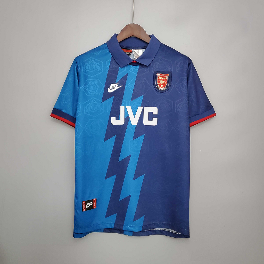 ManixJersey.com | Retro Arsenal 95-96 Away Stadium Jersey -Customize Name, Number and Patch | Worldwide Shipping