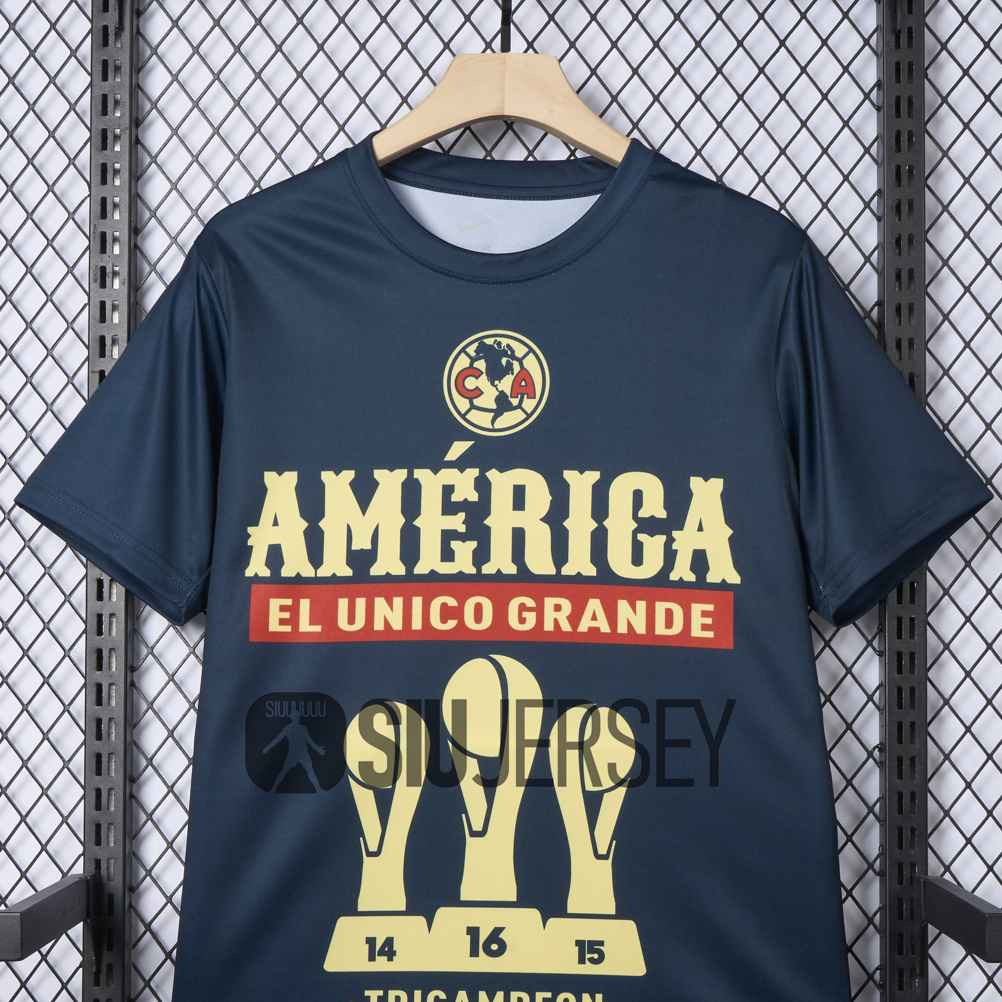 SIUjerseys-Club América 2024 Triple Championship Commemorative Edition Jersey - Deep Blue