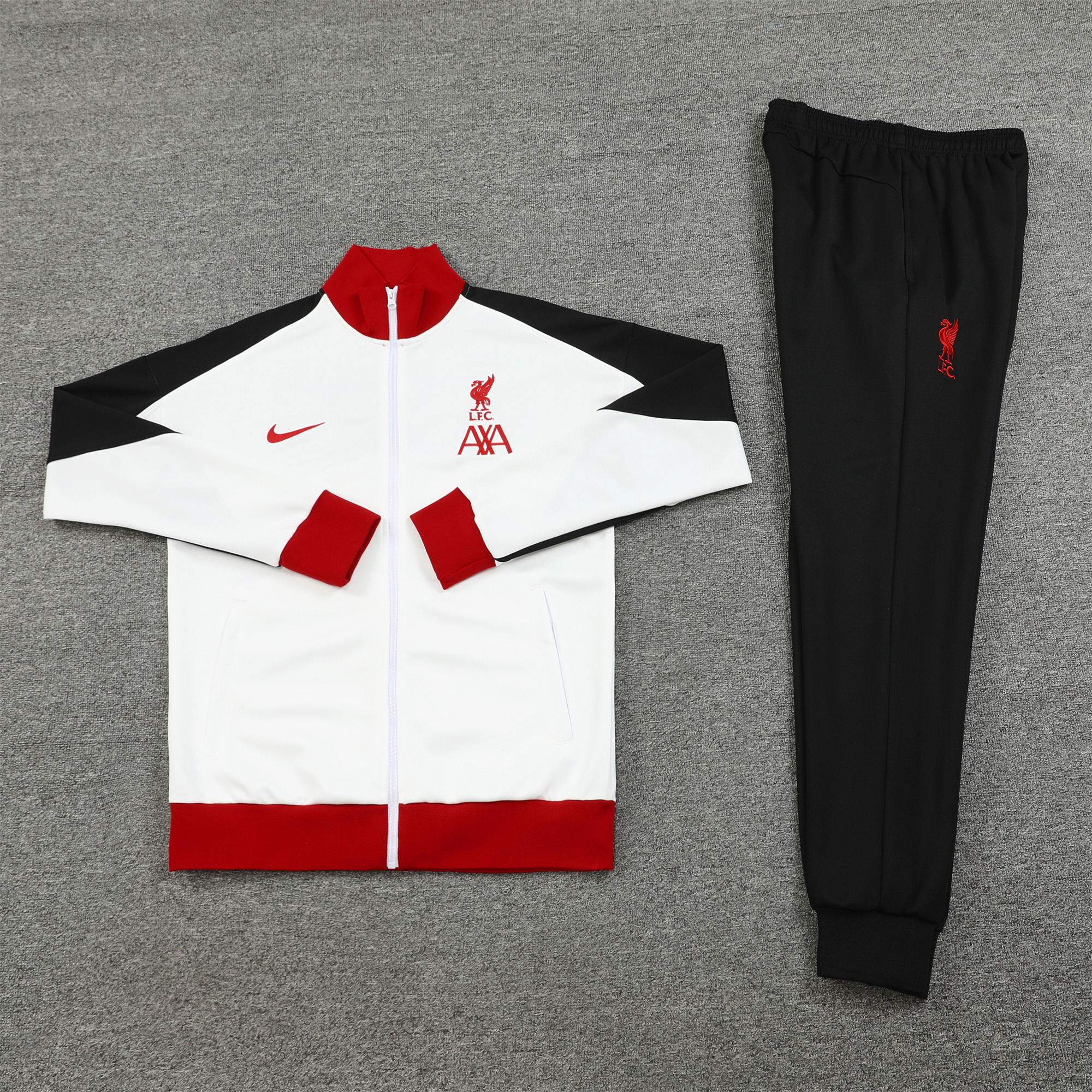 JerseysGala.com | Liver.pool 24-25 Jacket Training Tracksuit - White -Customize Name, Number and Patch | Worldwide Shipping