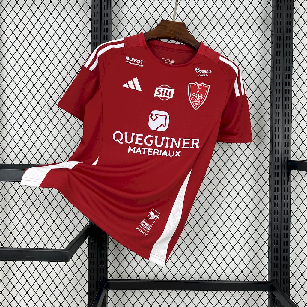 ManixJersey.com | Stade Brestois 24-25 Home Jersey - Fans Version -Customize Name, Number and Patch | Worldwide Shipping