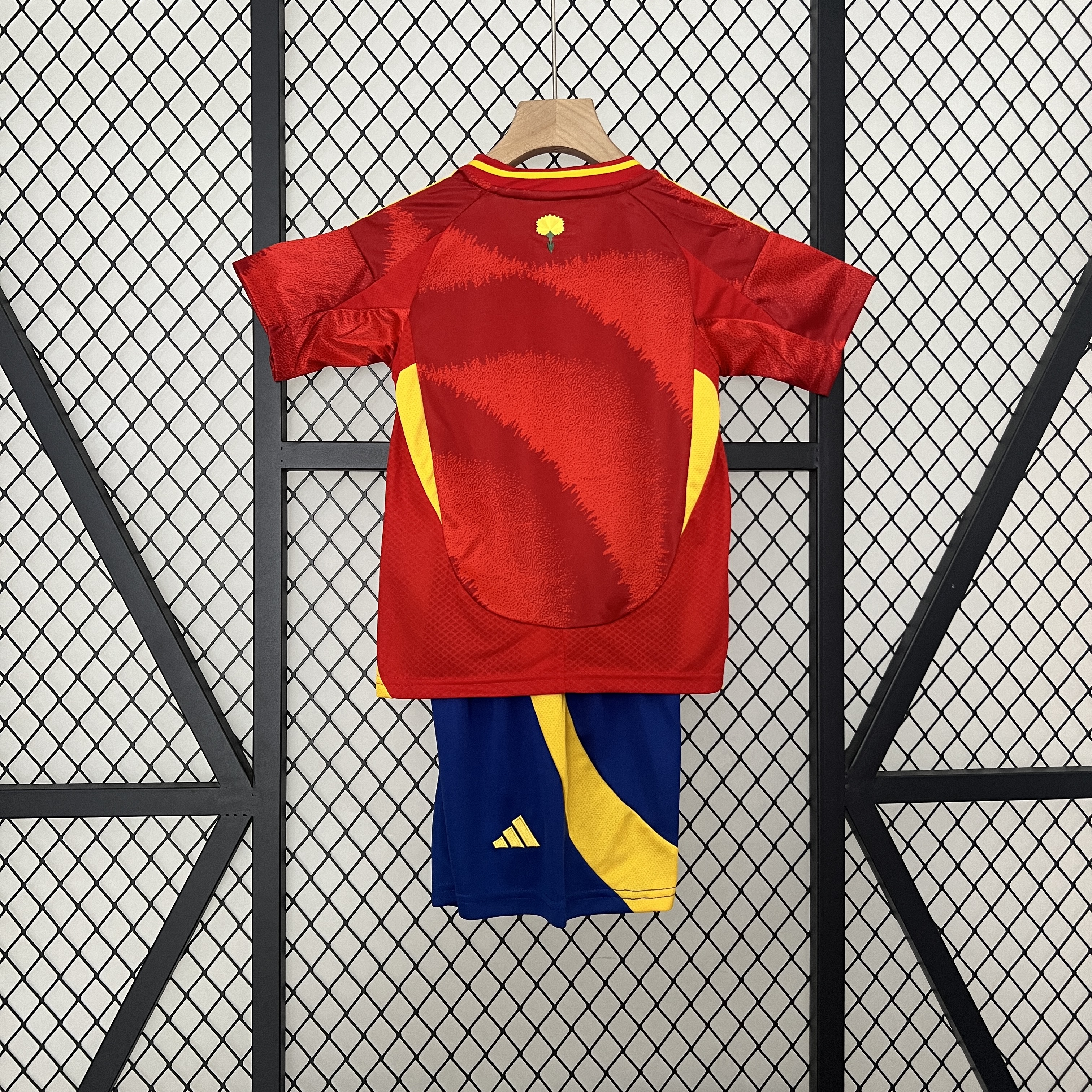 JerseysGala.com | Spain 2024 Home Stadium Kids Kit -Customize Name, Number and Patch | Worldwide Shipping