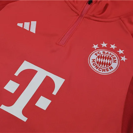 Bayern Munich 23-24 Long Sleeve Training Set - Red:football jersey mysite: unitedjerseyfootball 邓江浪:football