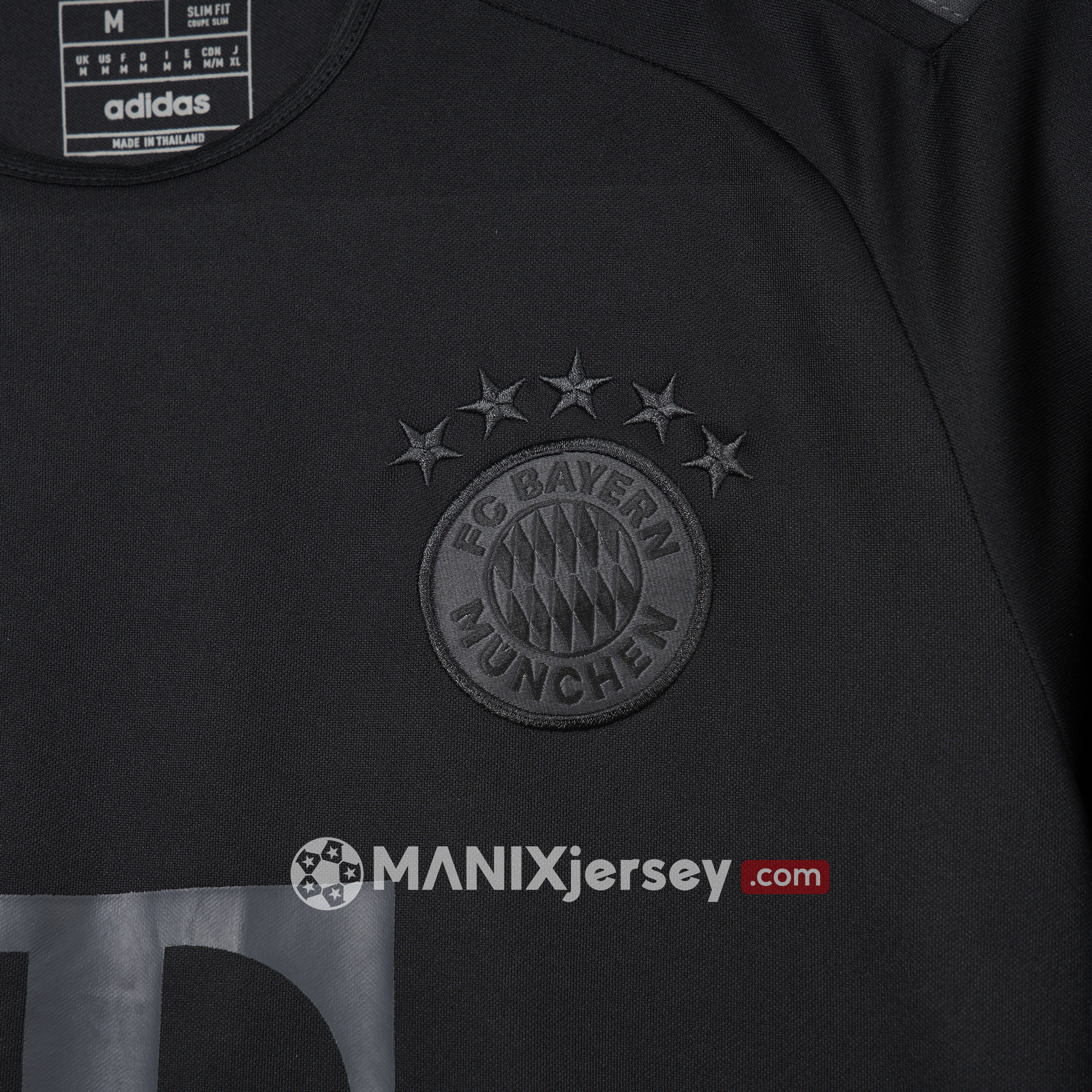ManixJersey.com | Bayern Munich 24-25 Pure Black Special Edition Jersey - Fans Version -Customize Name, Number and Patch | Worldwide Shipping