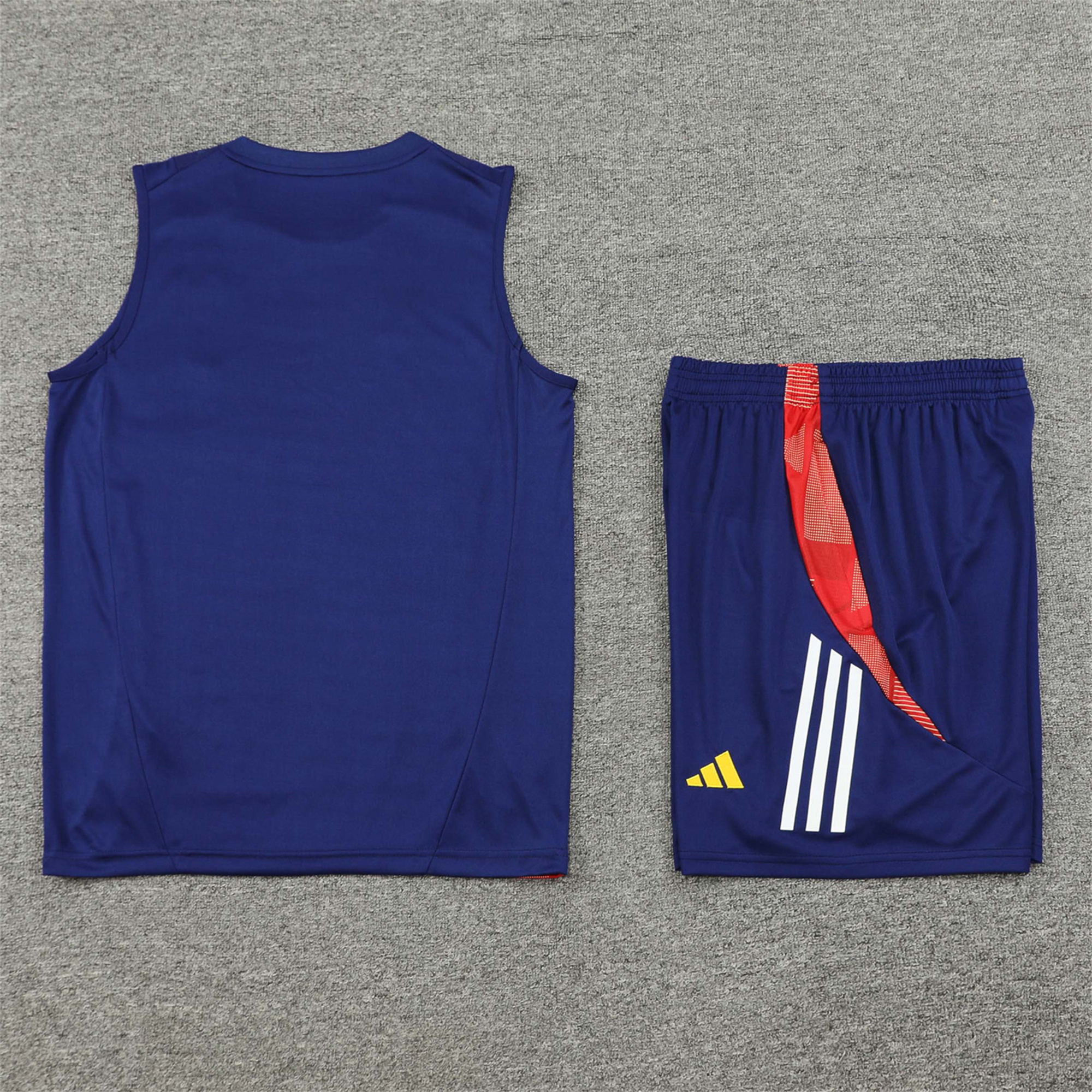 ManixJersey.com | Spain 24-25 Vest Training Set - Deep Blue -Customize Name, Number and Patch | Worldwide Shipping
