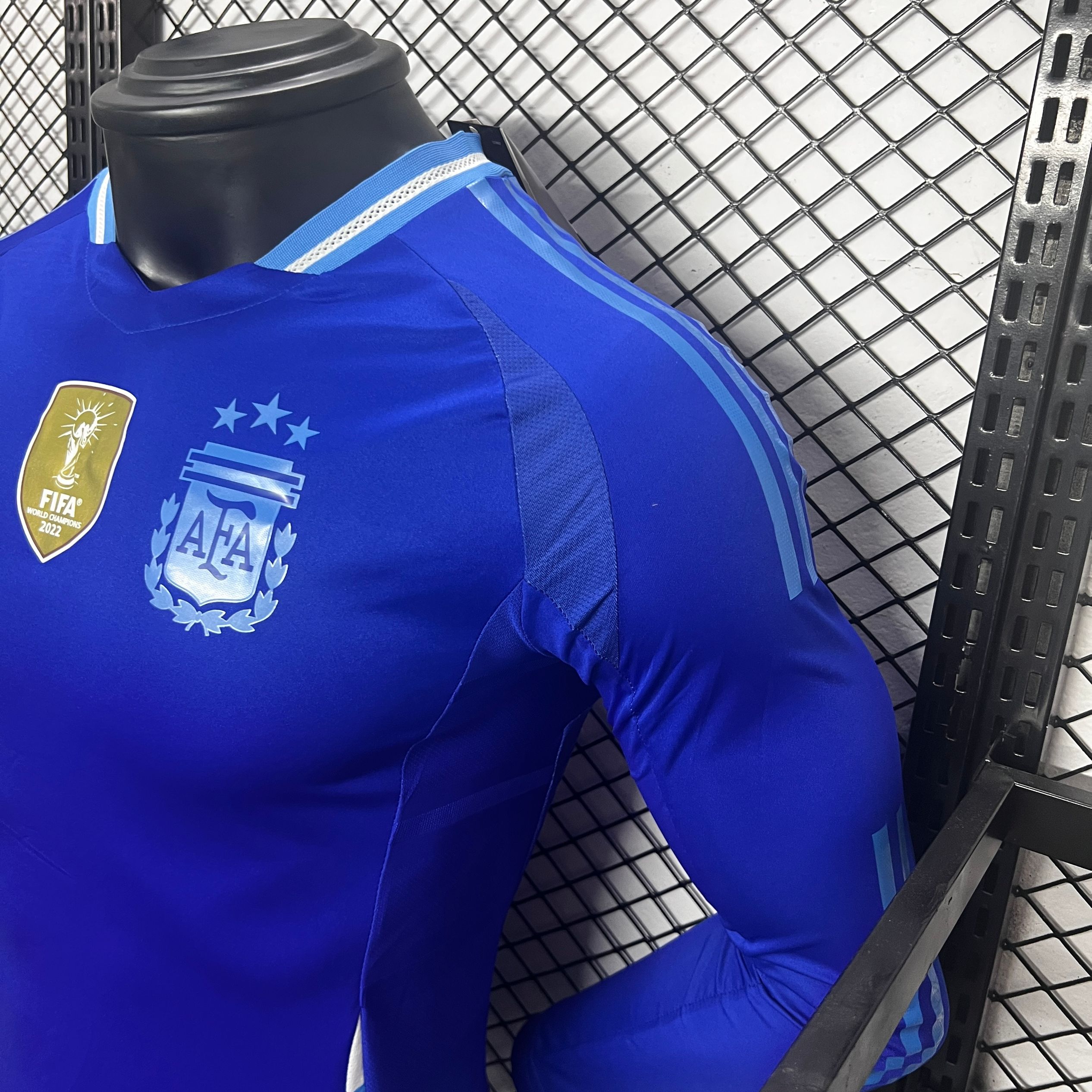 ManixJersey.com | Argentina 2024 Away Long Sleeve Jersey - Player Version -Customize Name, Number and Patch | Worldwide Shipping