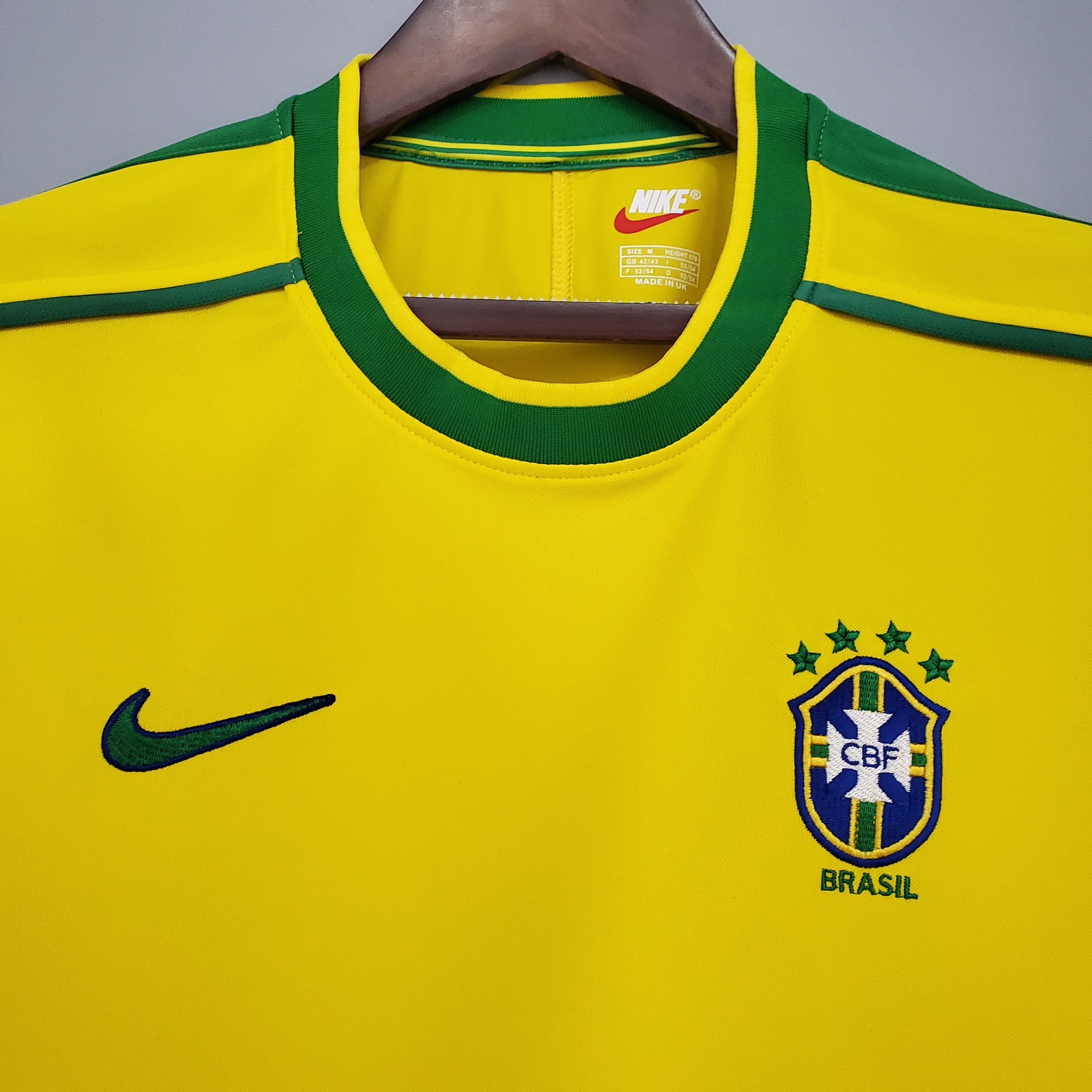Retro Brazil 1998 Home Stadium Jersey:football jersey mysite: unitedjerseyfootball 邓江浪:football