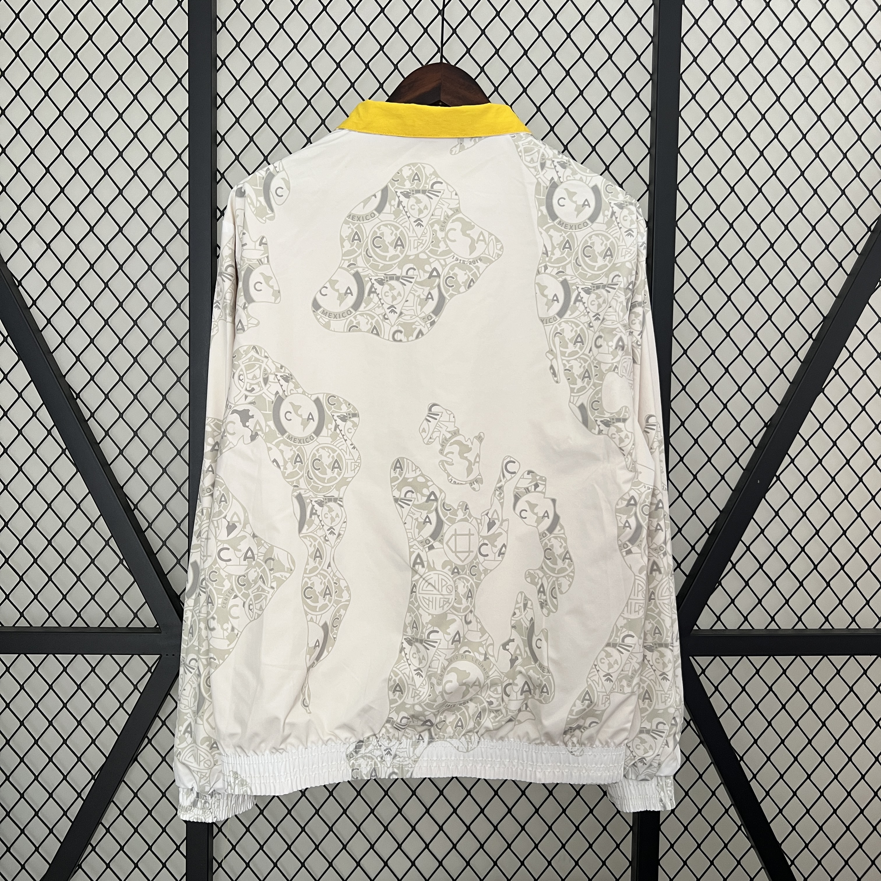unitedfutballjersey-Club América 24-25 Double Sided Reversible Windbreaker - Yellow & White