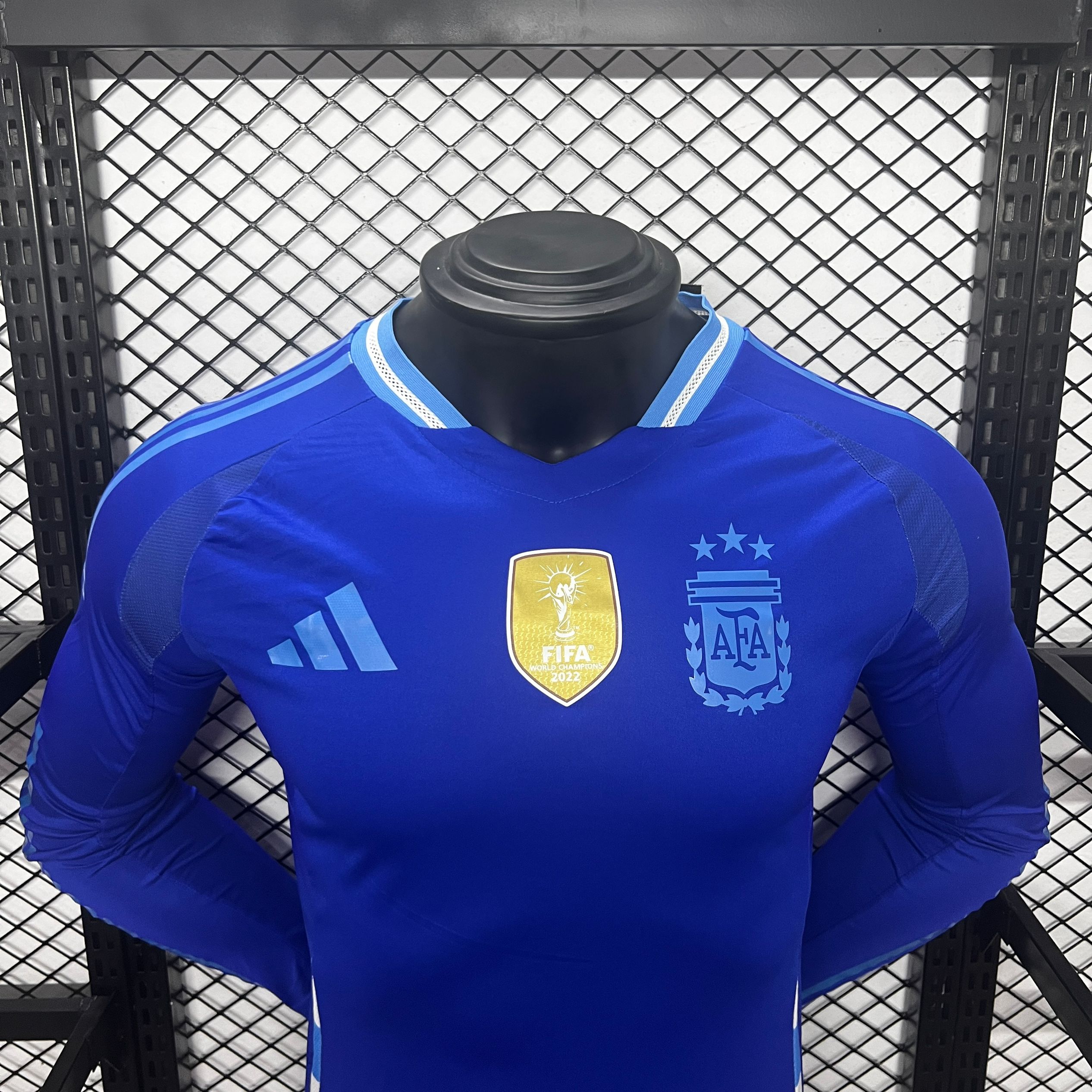 ManixJersey.com | Argentina 2024 Away Long Sleeve Jersey - Player Version -Customize Name, Number and Patch | Worldwide Shipping