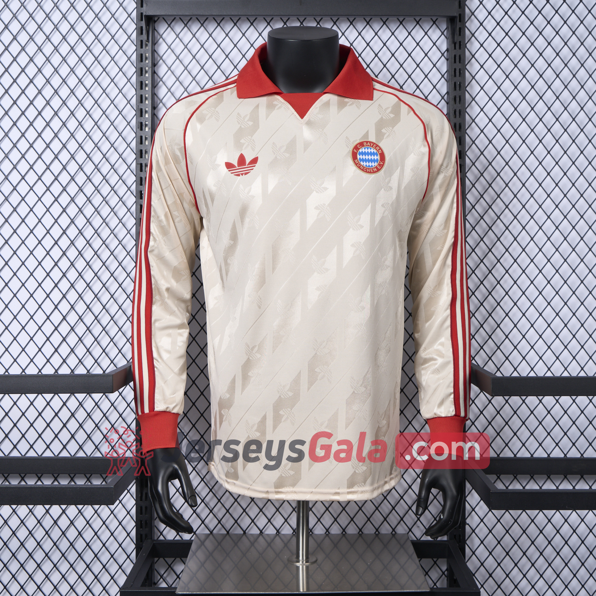 JerseysGala.com | Bayern Munich 24-25 Originals LFSTLR Long Sleeve Off White Jersey - Player Version -Customize Name, Number and Patch | Worldwide Shipping