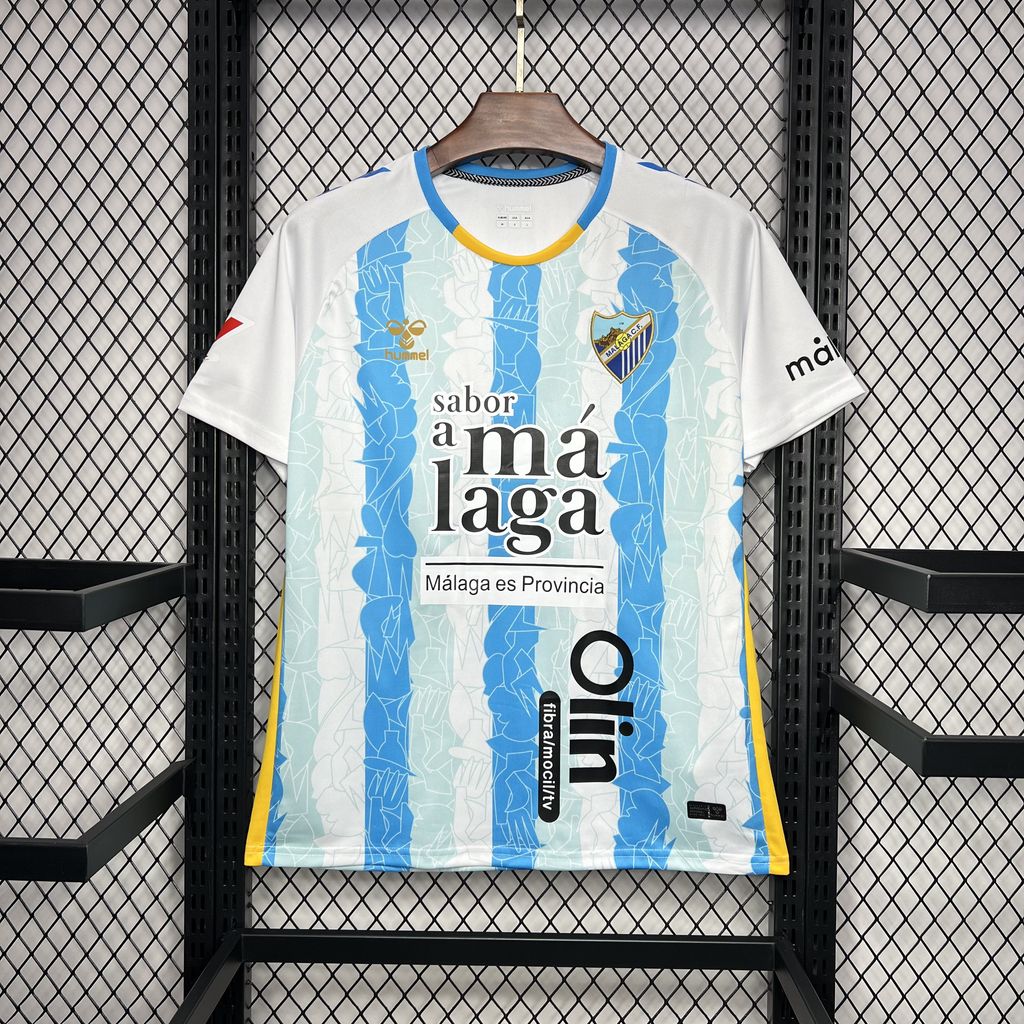 JerseysGala.com | Malaga 24-25 Home Stadium Jersey - Fans Version -Customize Name, Number and Patch | Worldwide Shipping