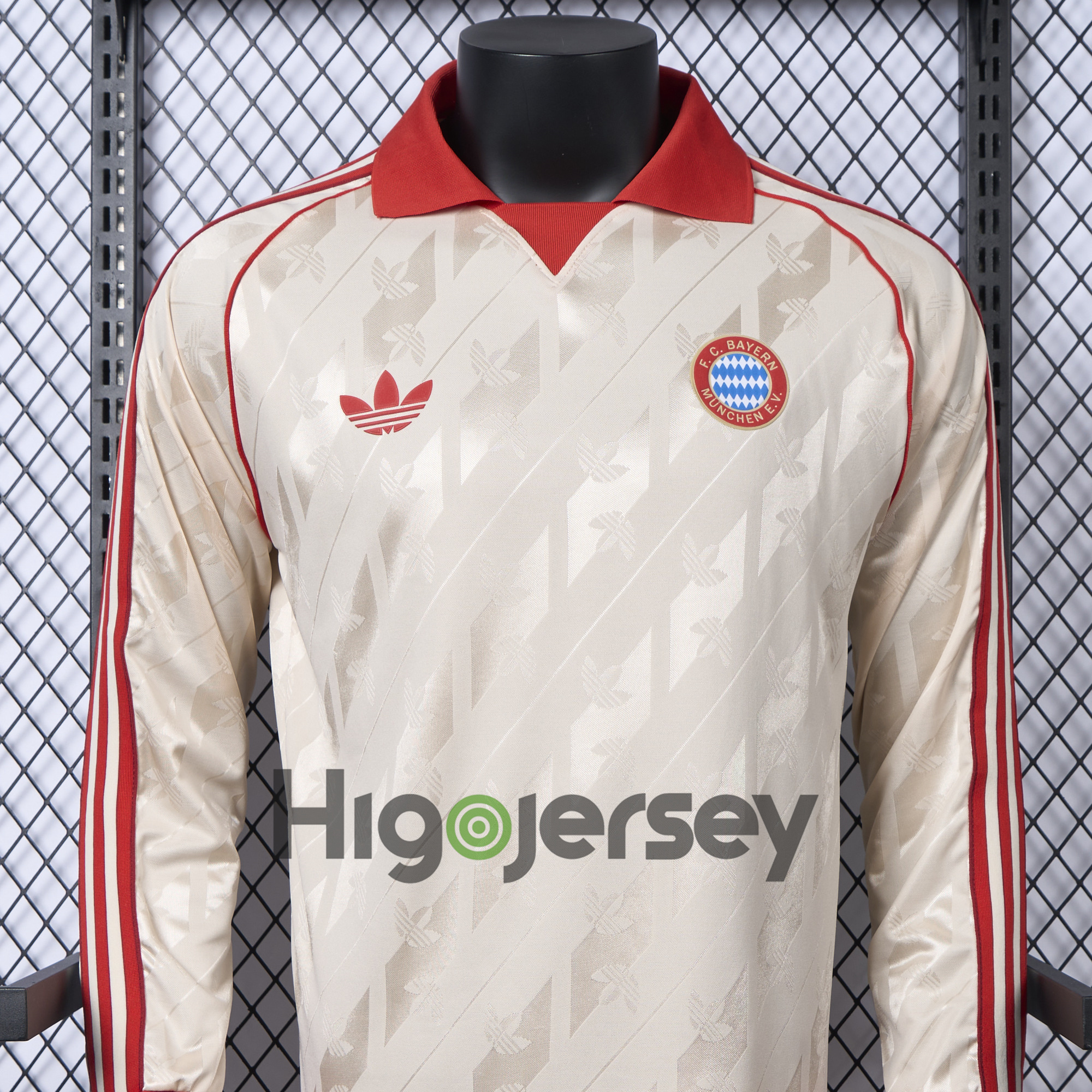 Higojerseys-Bayern Munich 24-25 Originals LFSTLR Long Sleeve Off White Jersey - Player Version