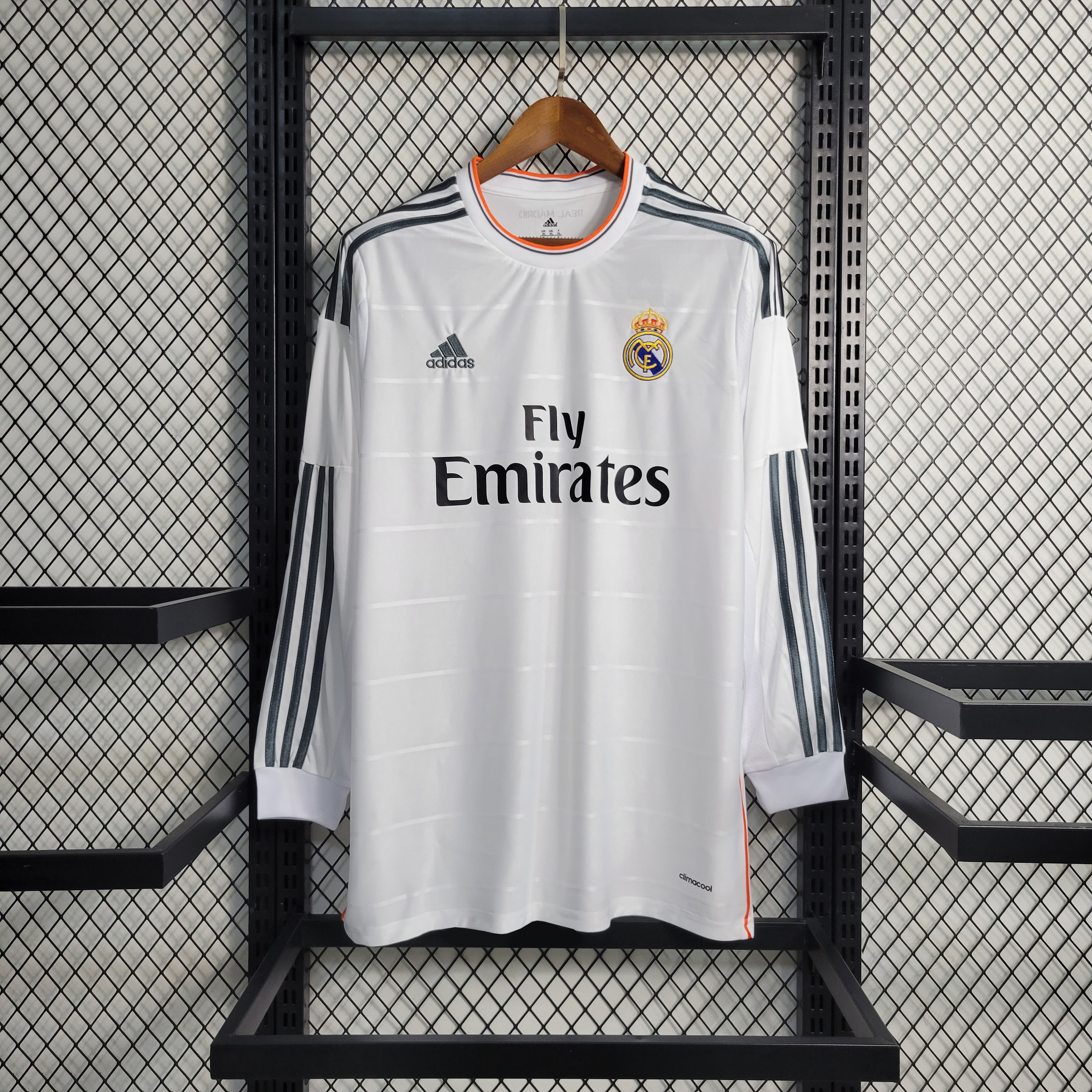 JerseysGala.com | Retro Real Madrid 13-14 Home Stadium Long Sleeve Jersey -Customize Name, Number and Patch | Worldwide Shipping
